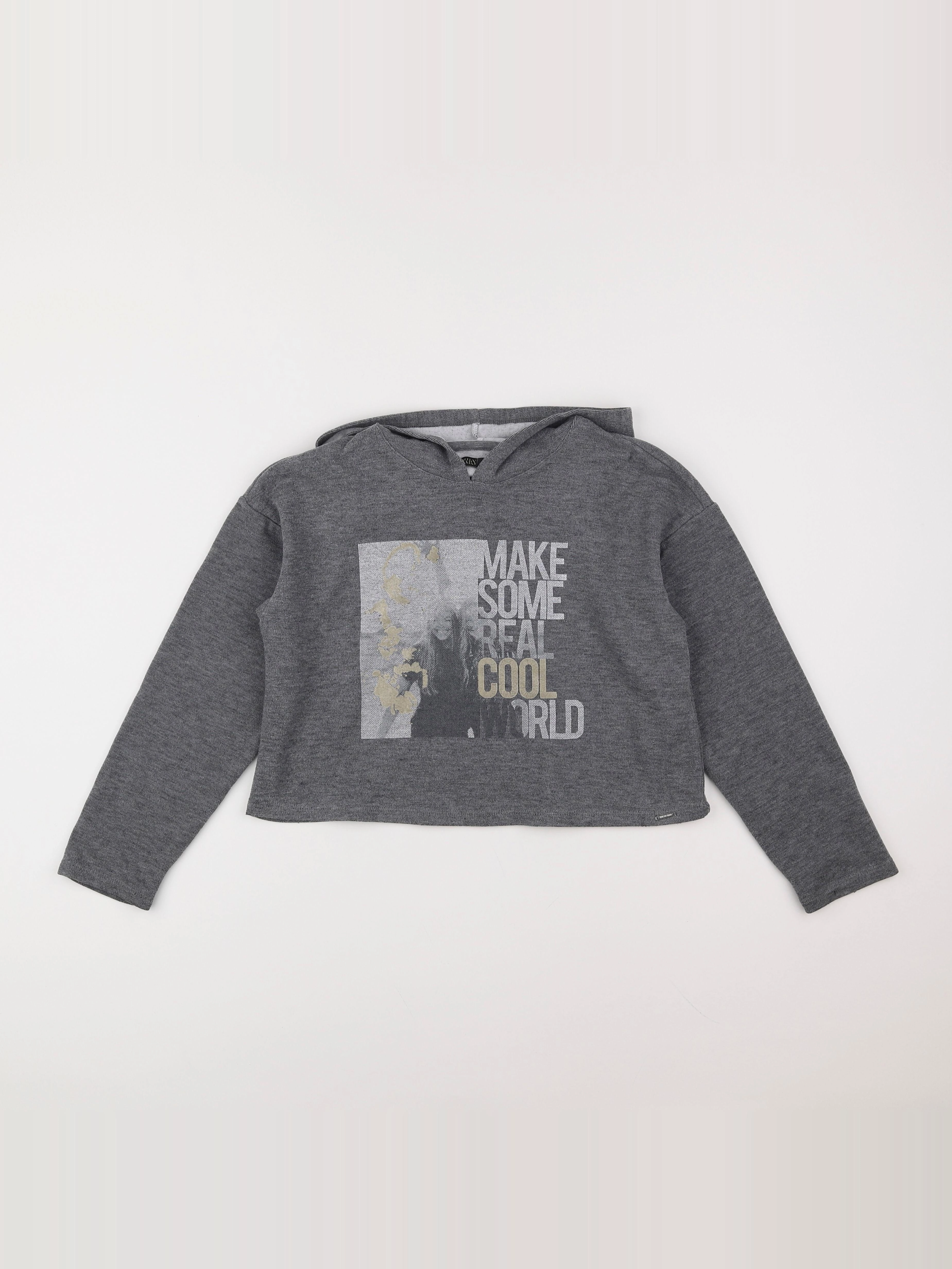 IKKS - sweat gris - 10 ans