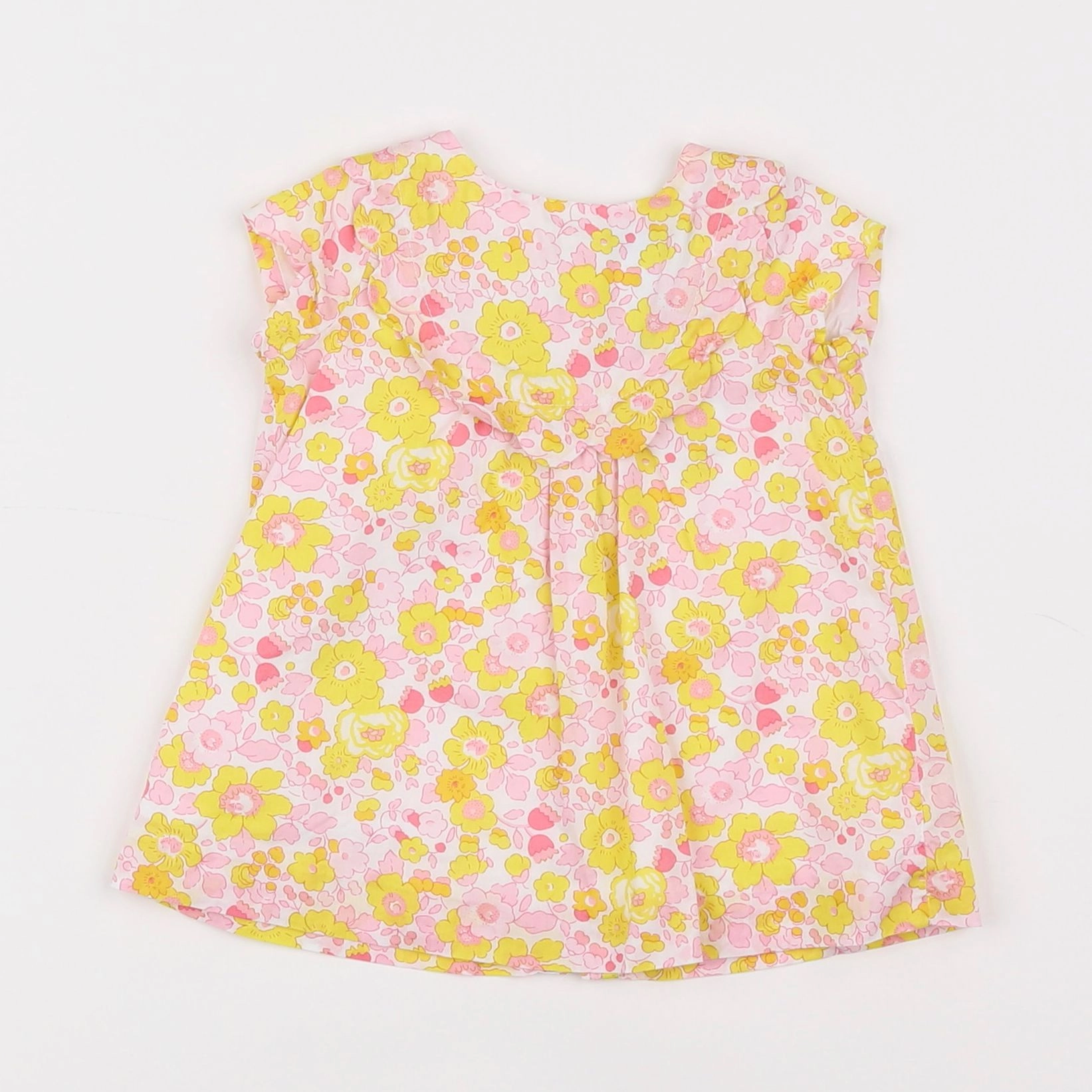 Jacadi - robe liberty jaune - 1 mois