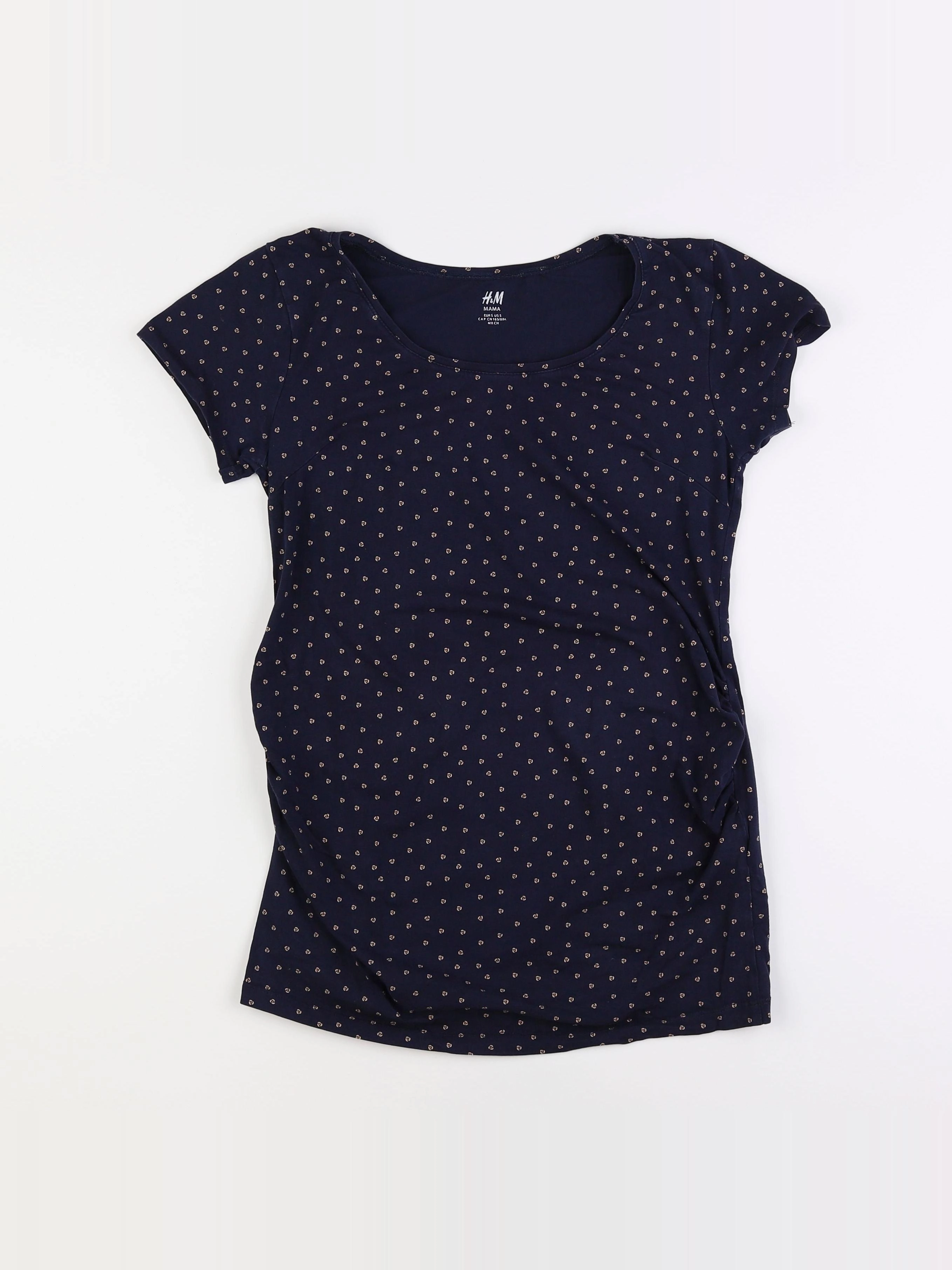 H&M - tee-shirt grossesse bleu - 36
