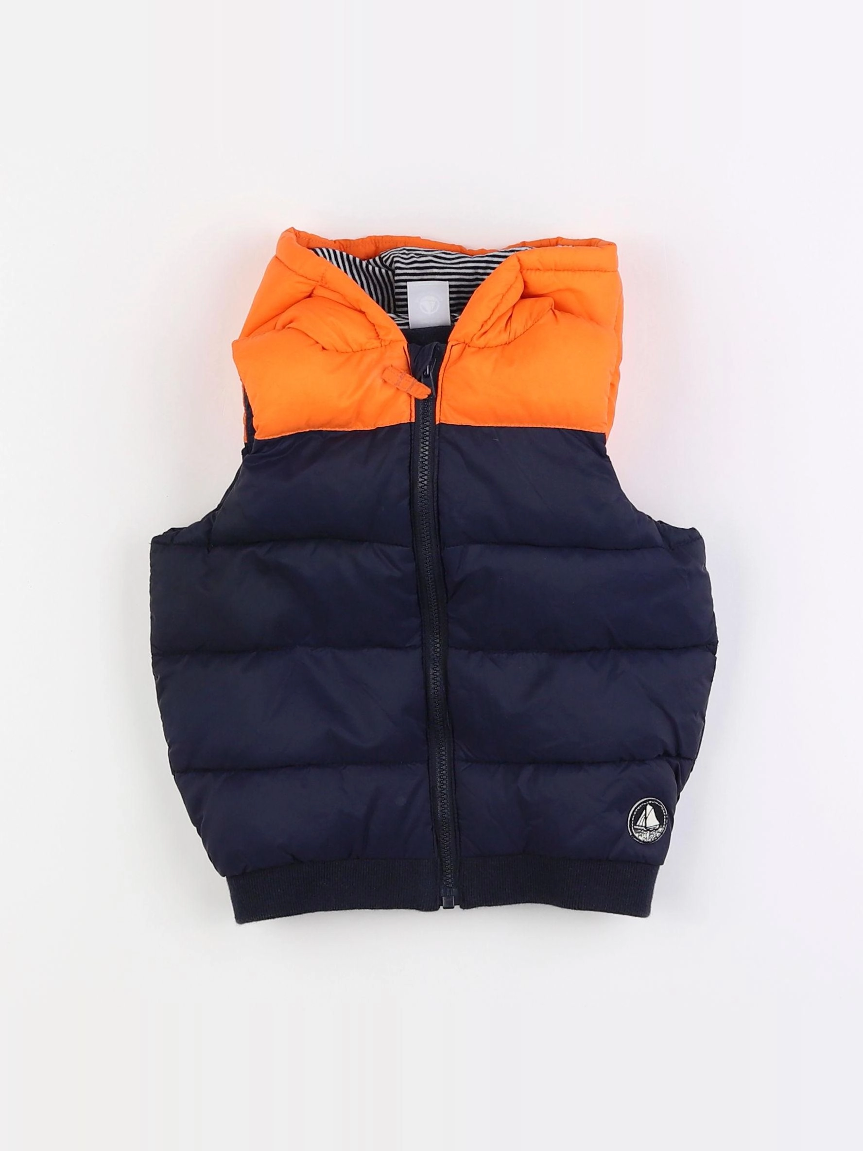 Petit Bateau - doudoune orange - 18 mois