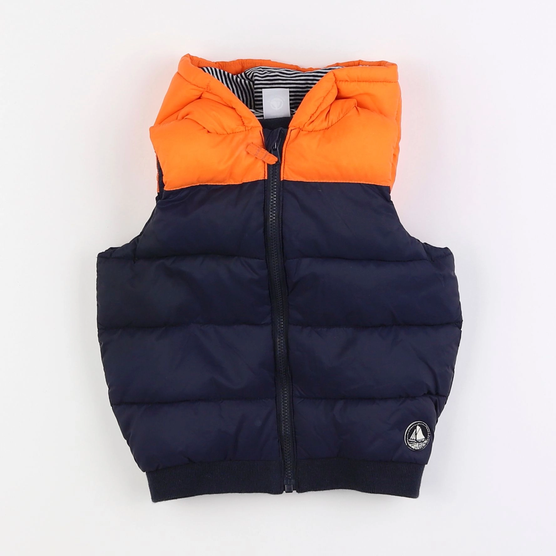Petit Bateau - doudoune orange - 18 mois