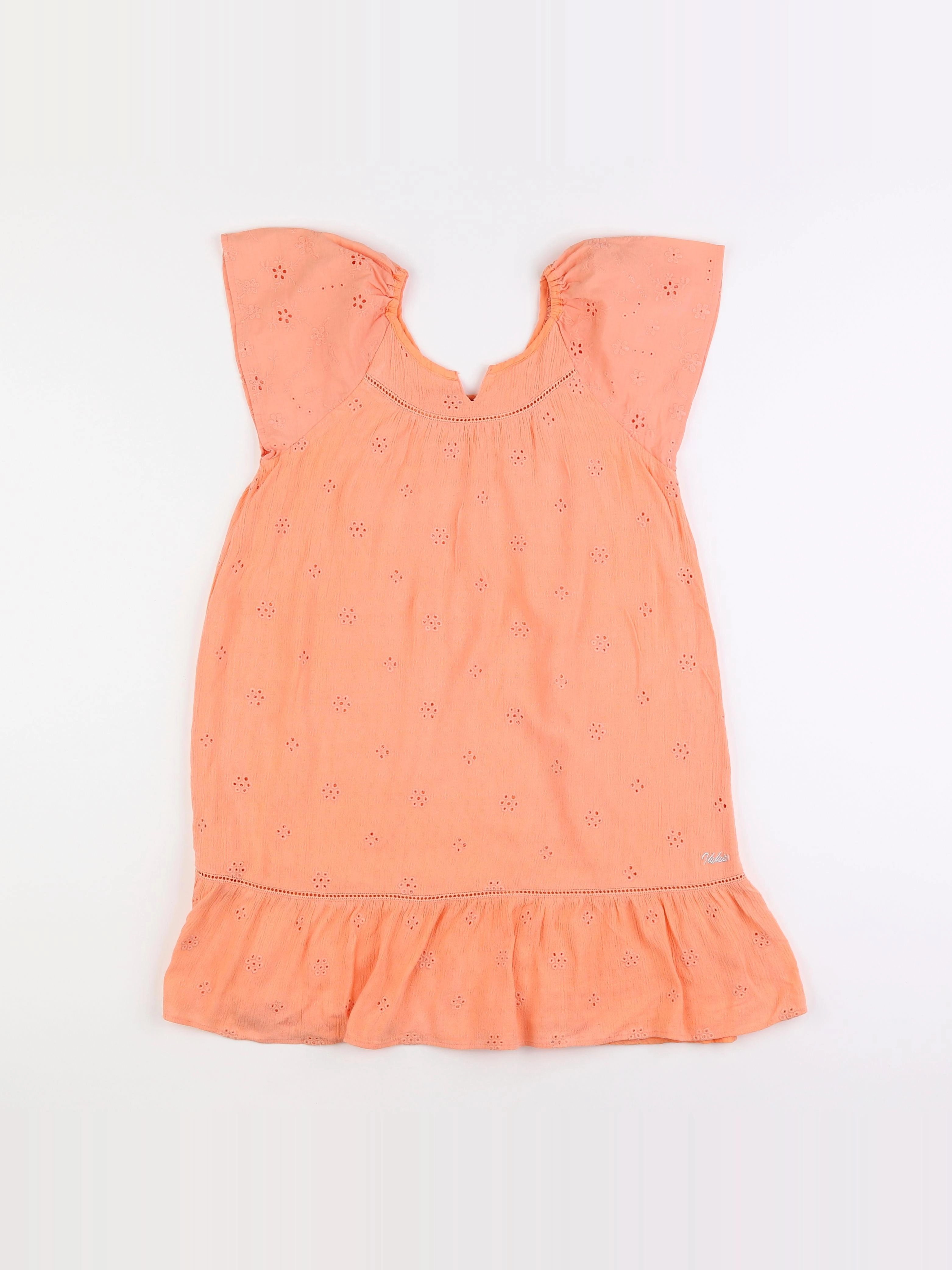 IKKS - robe orange - 10 ans