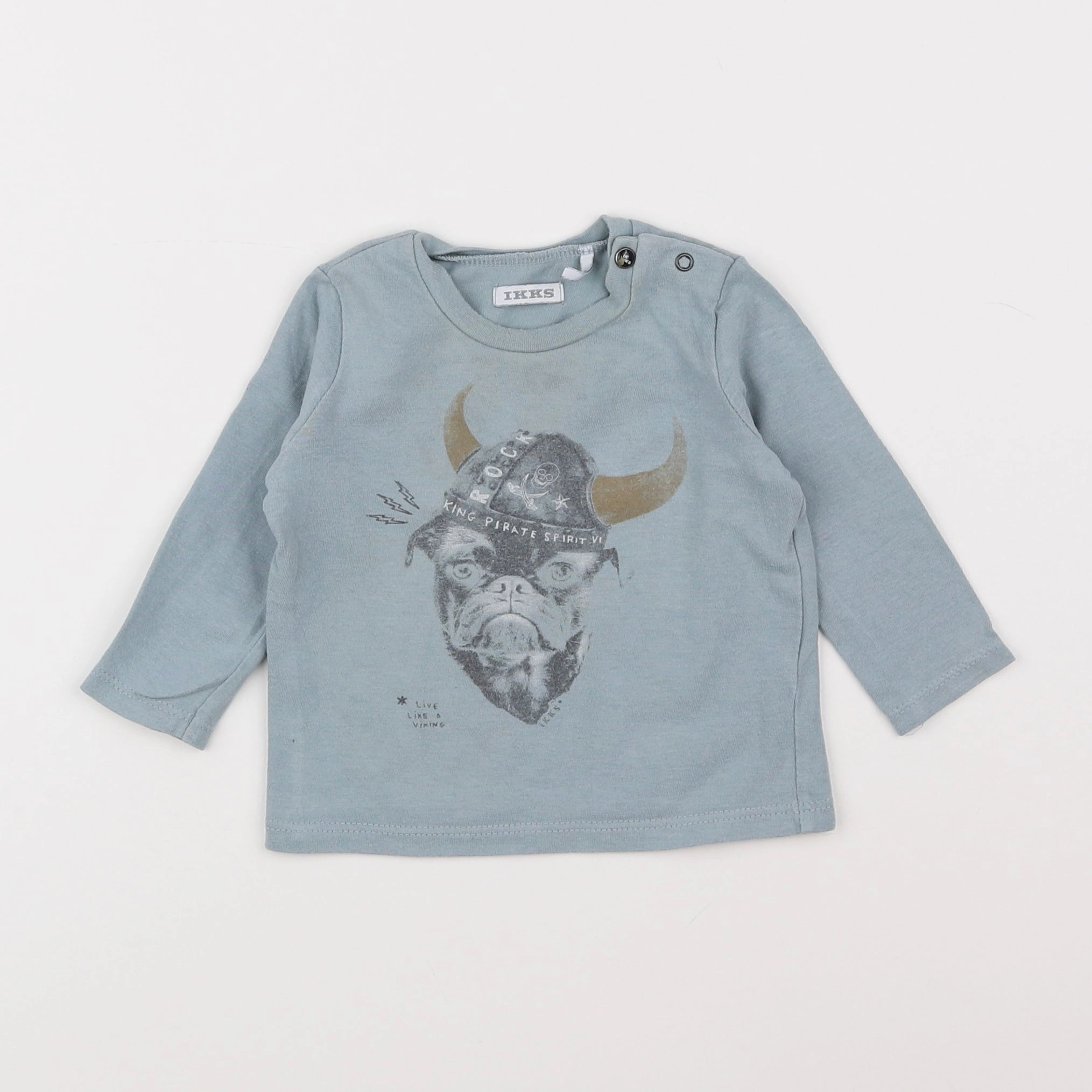 IKKS - tee-shirt bleu - 6 mois