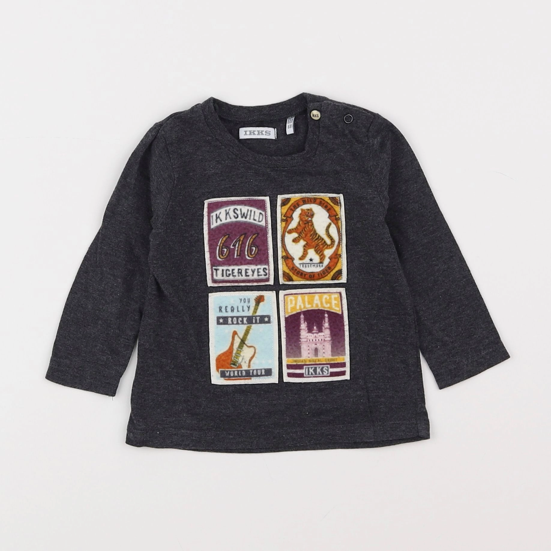 IKKS - tee-shirt gris - 6 mois
