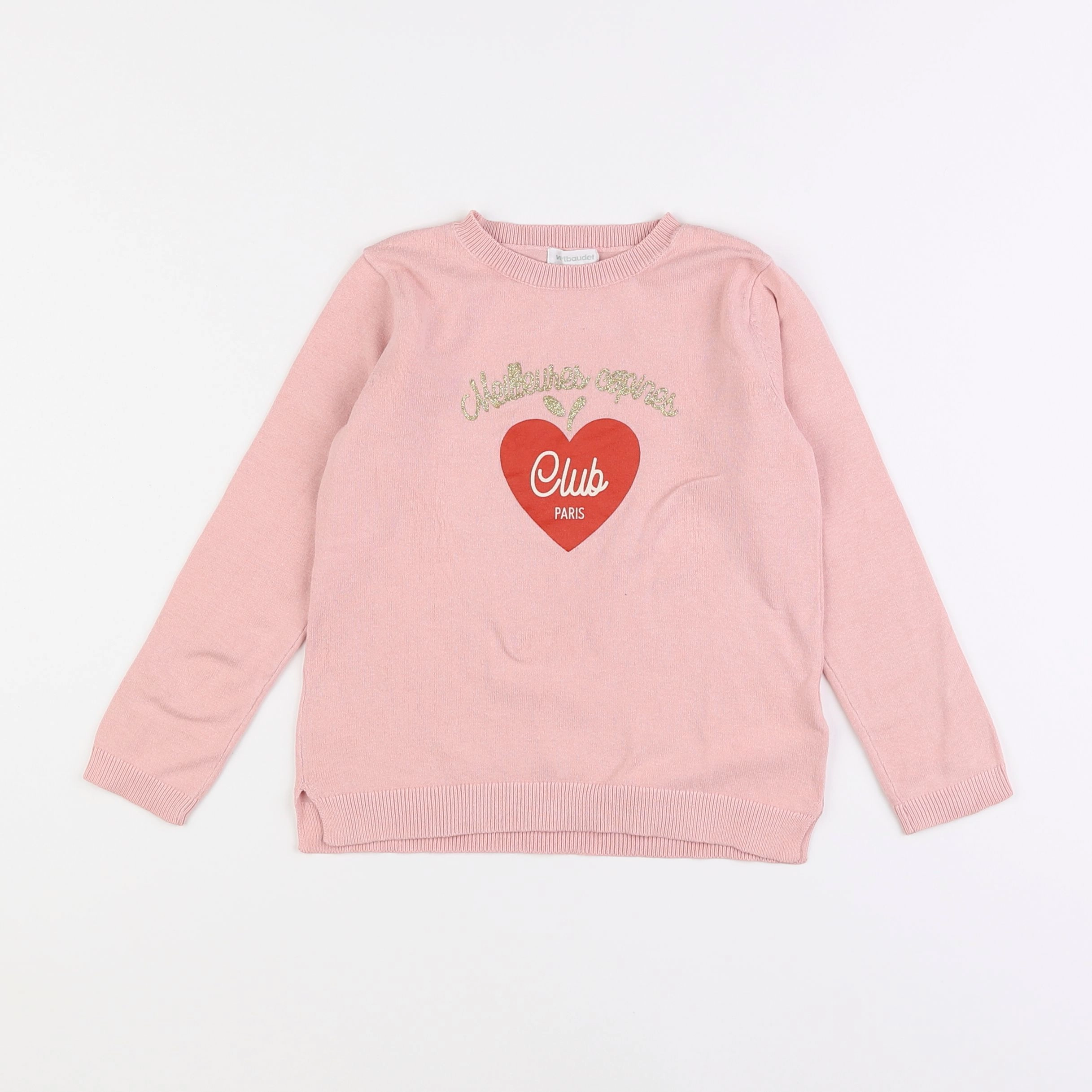 Vertbaudet - pull rose - 5 ans