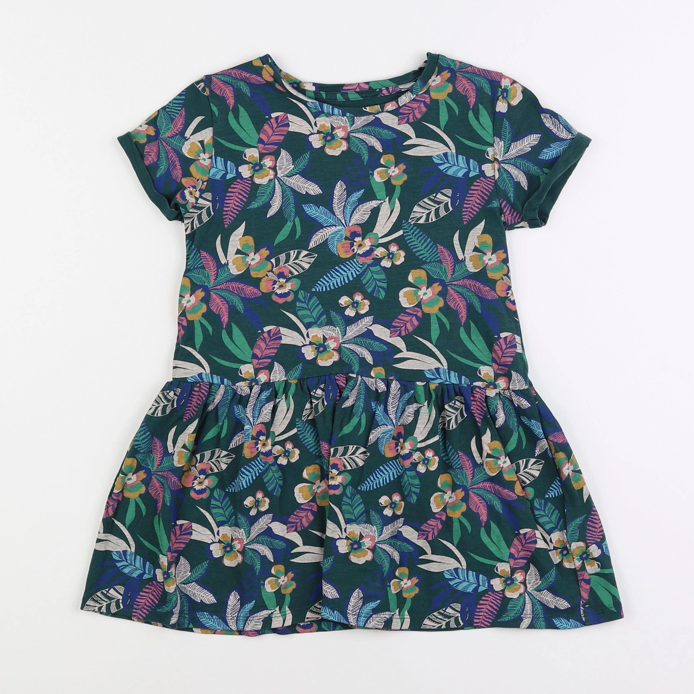 Vertbaudet - robe vert - 5 ans