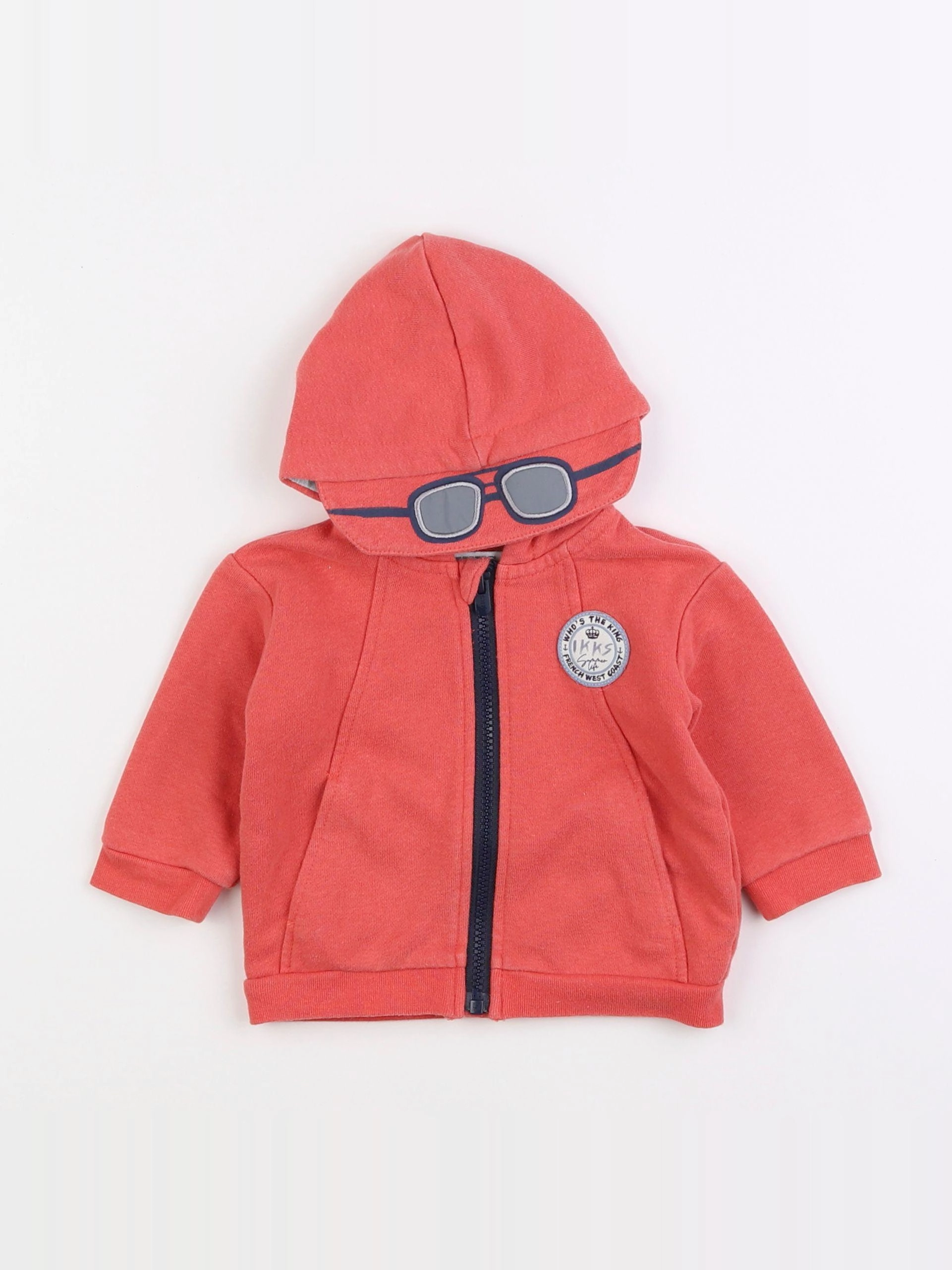 IKKS - sweat orange - 6 mois