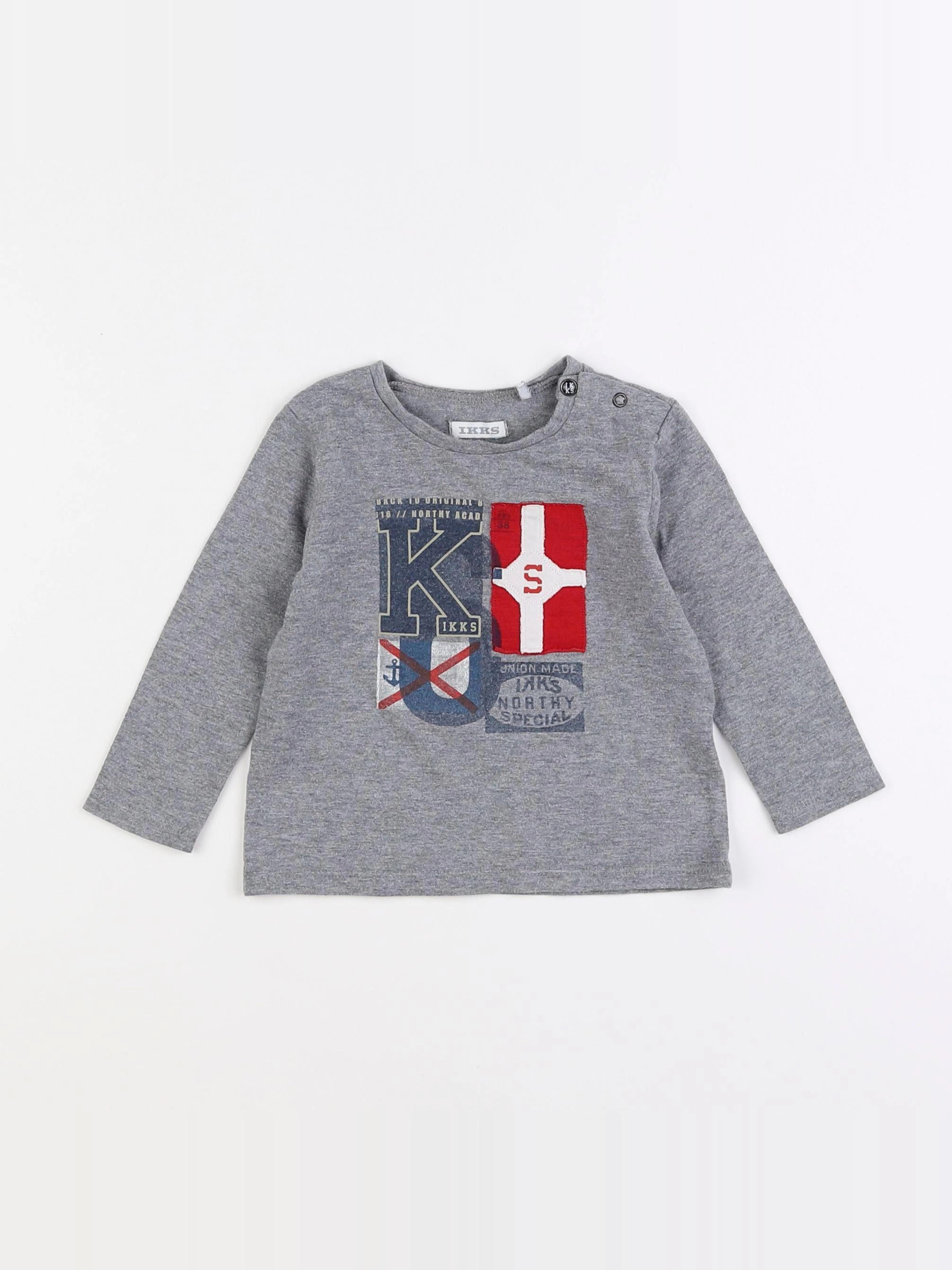 IKKS - tee-shirt gris - 12 mois