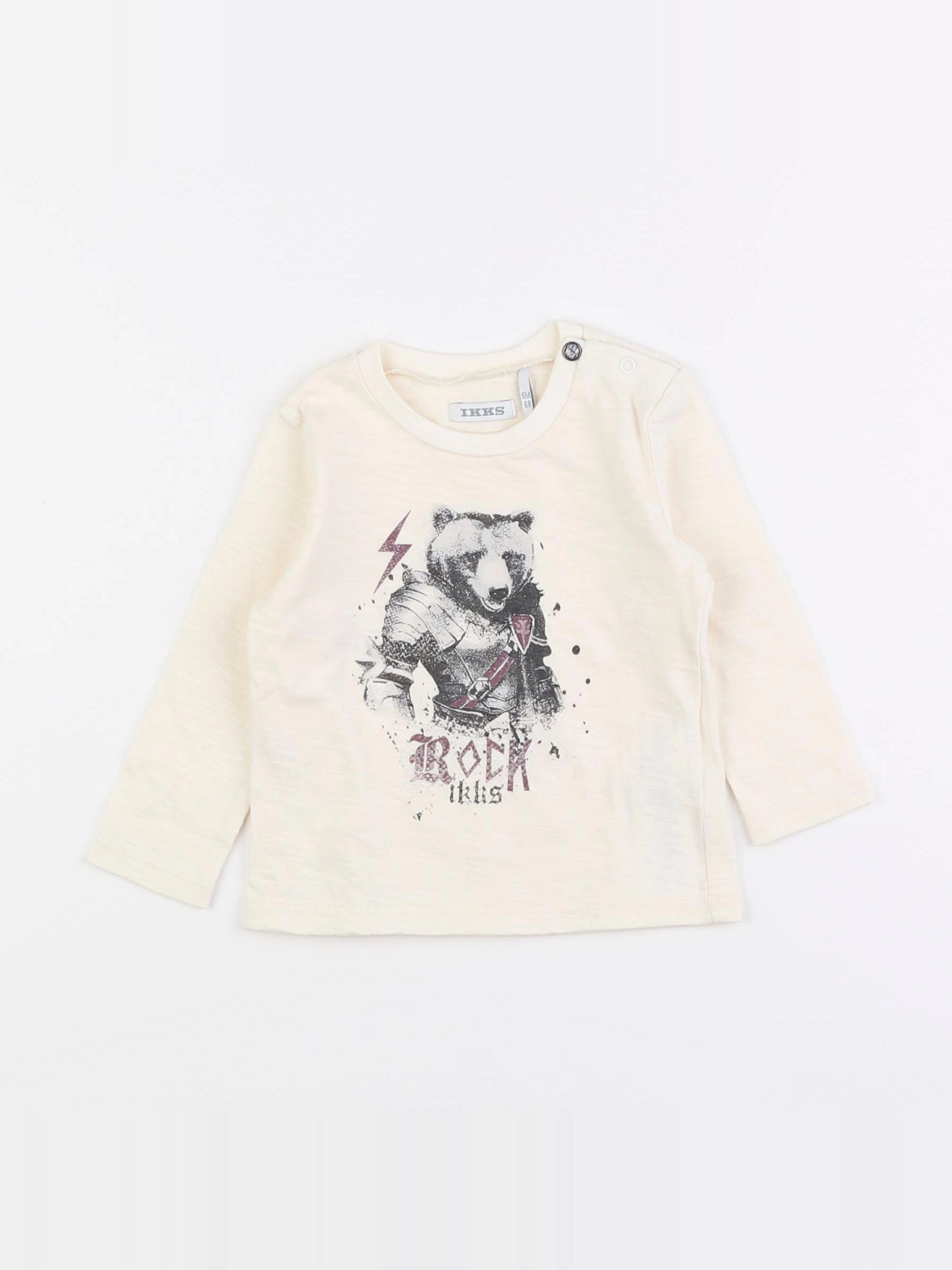 IKKS - tee-shirt blanc - 6 mois