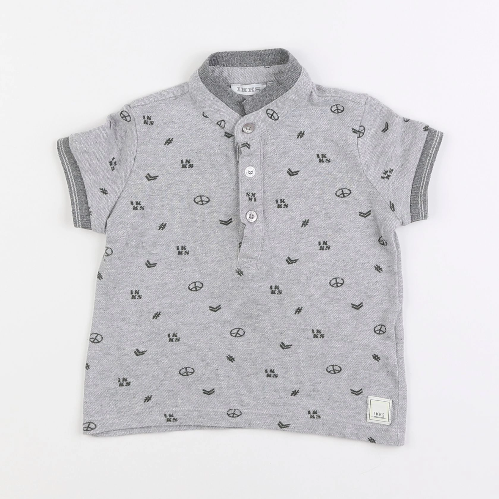 IKKS - polo gris - 12 mois