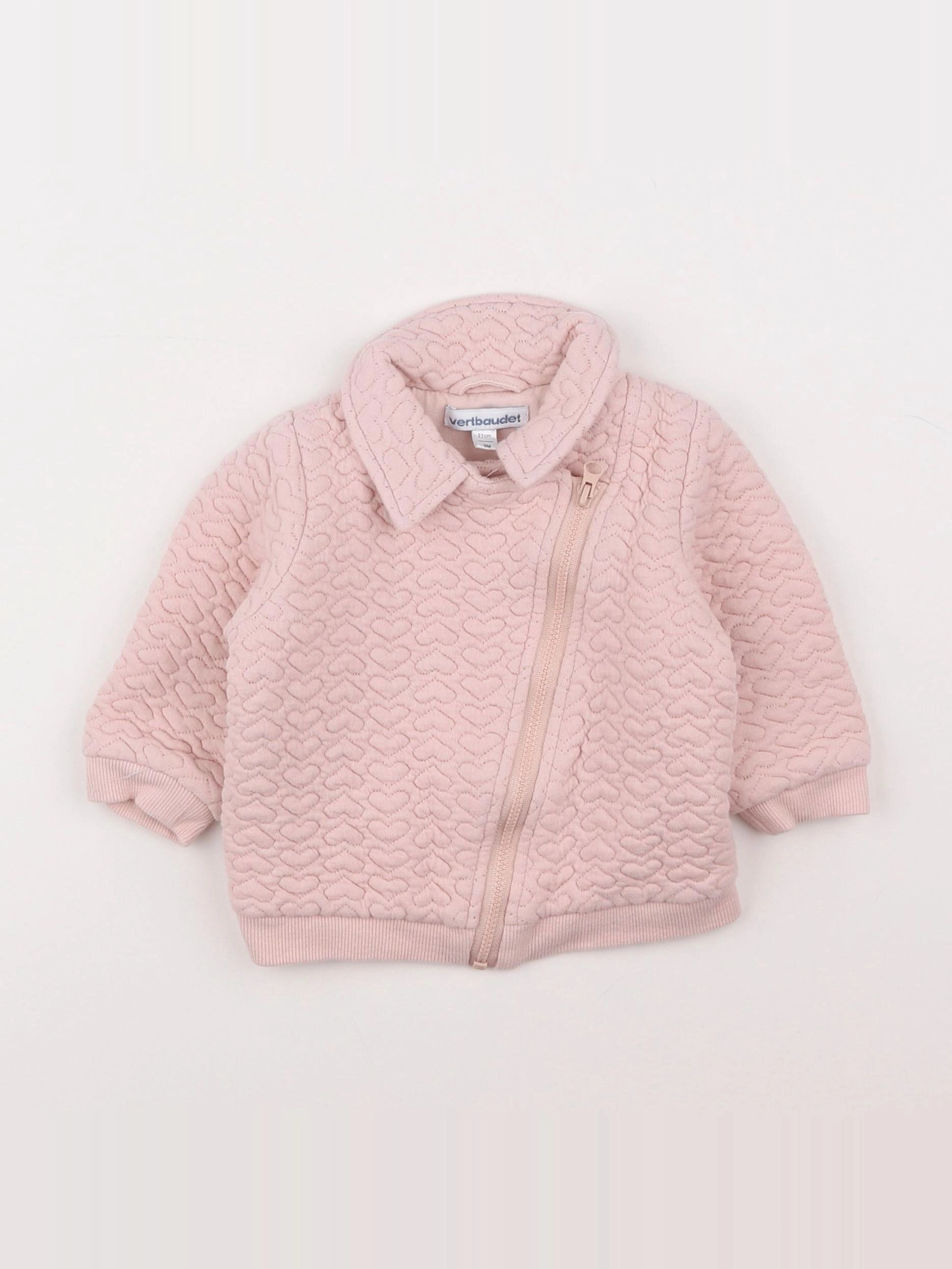 Vertbaudet - veste rose - 9 mois