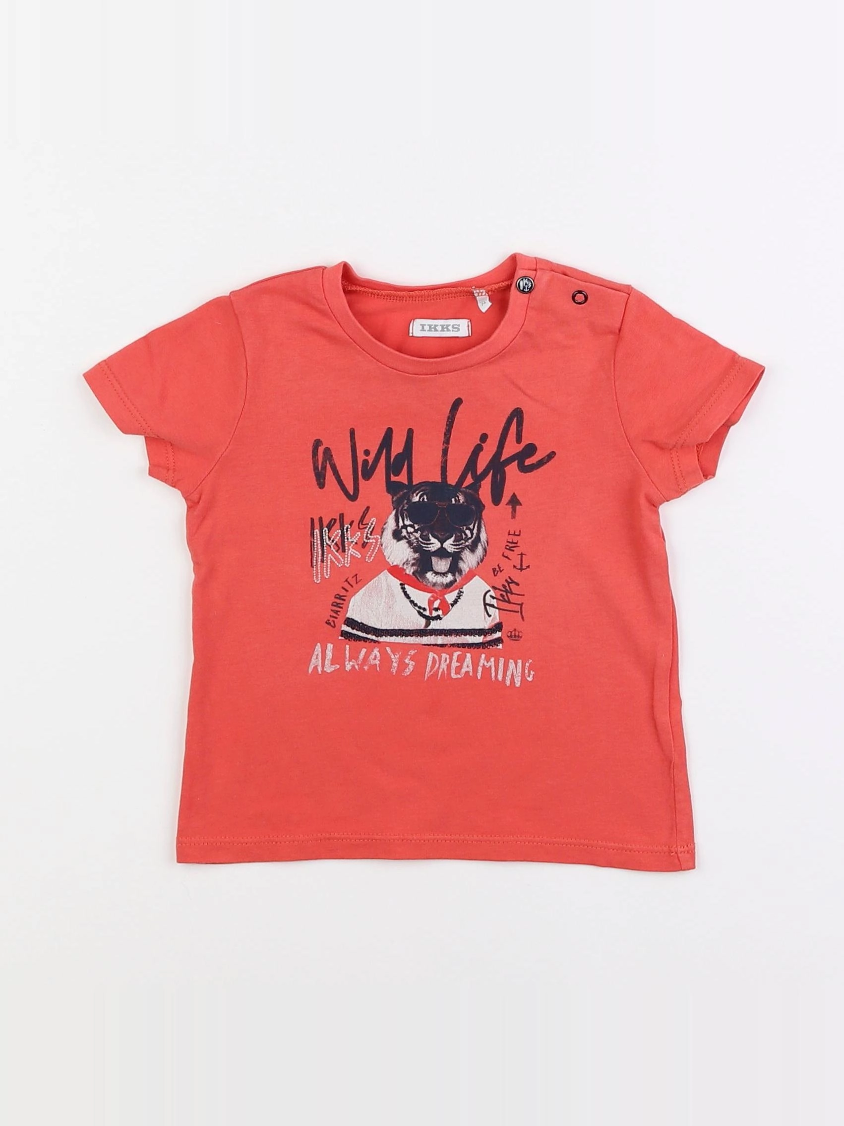 IKKS - tee-shirt orange - 12 mois