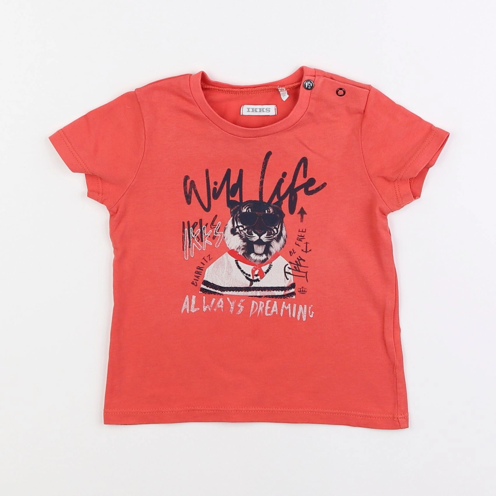 IKKS - tee-shirt orange - 12 mois