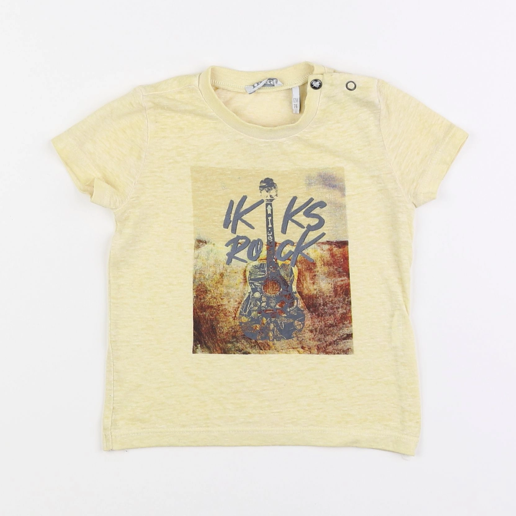 IKKS - tee-shirt jaune - 12 mois