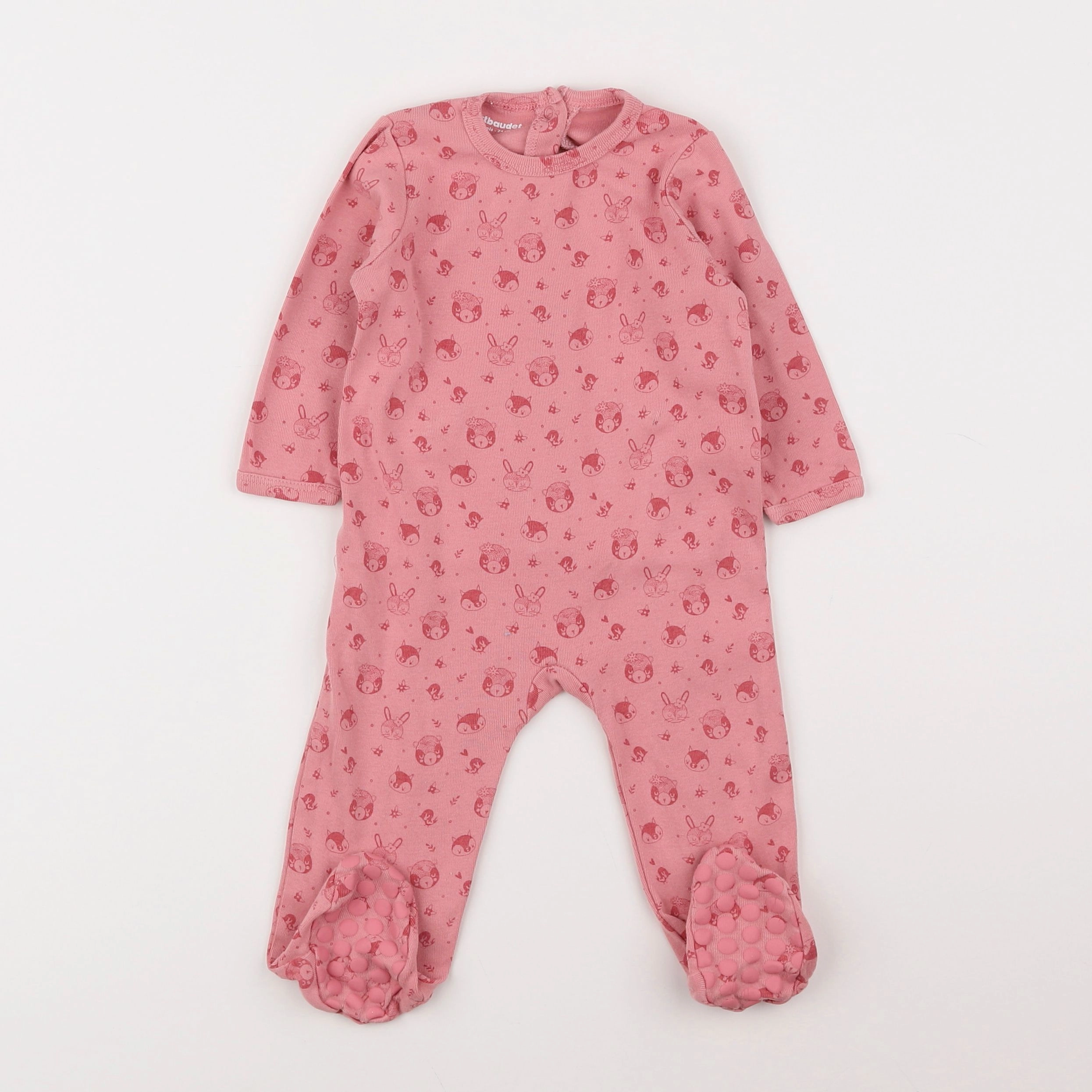 Vertbaudet - pyjama coton rose - 12 mois