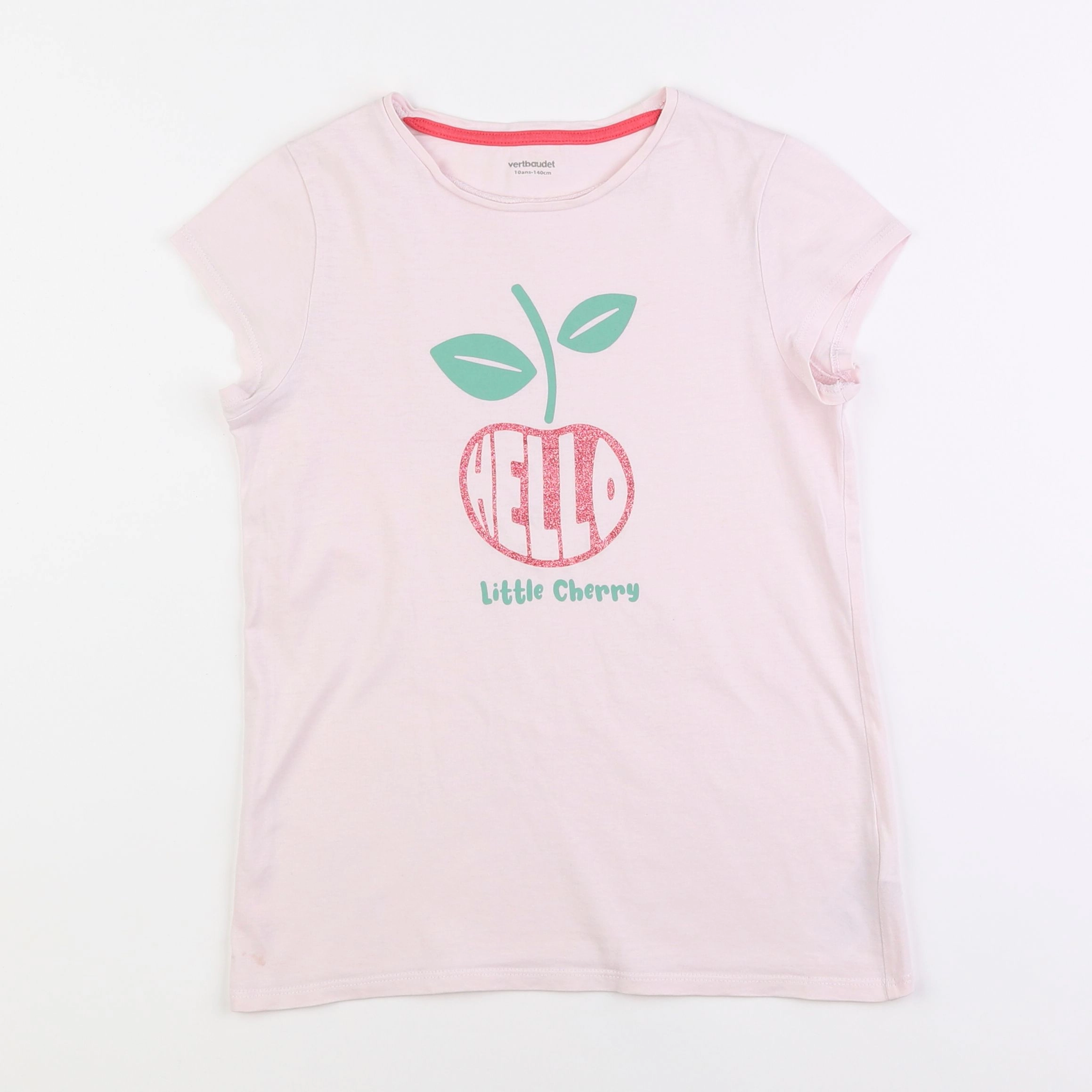 Vertbaudet - tee-shirt rose - 10 ans