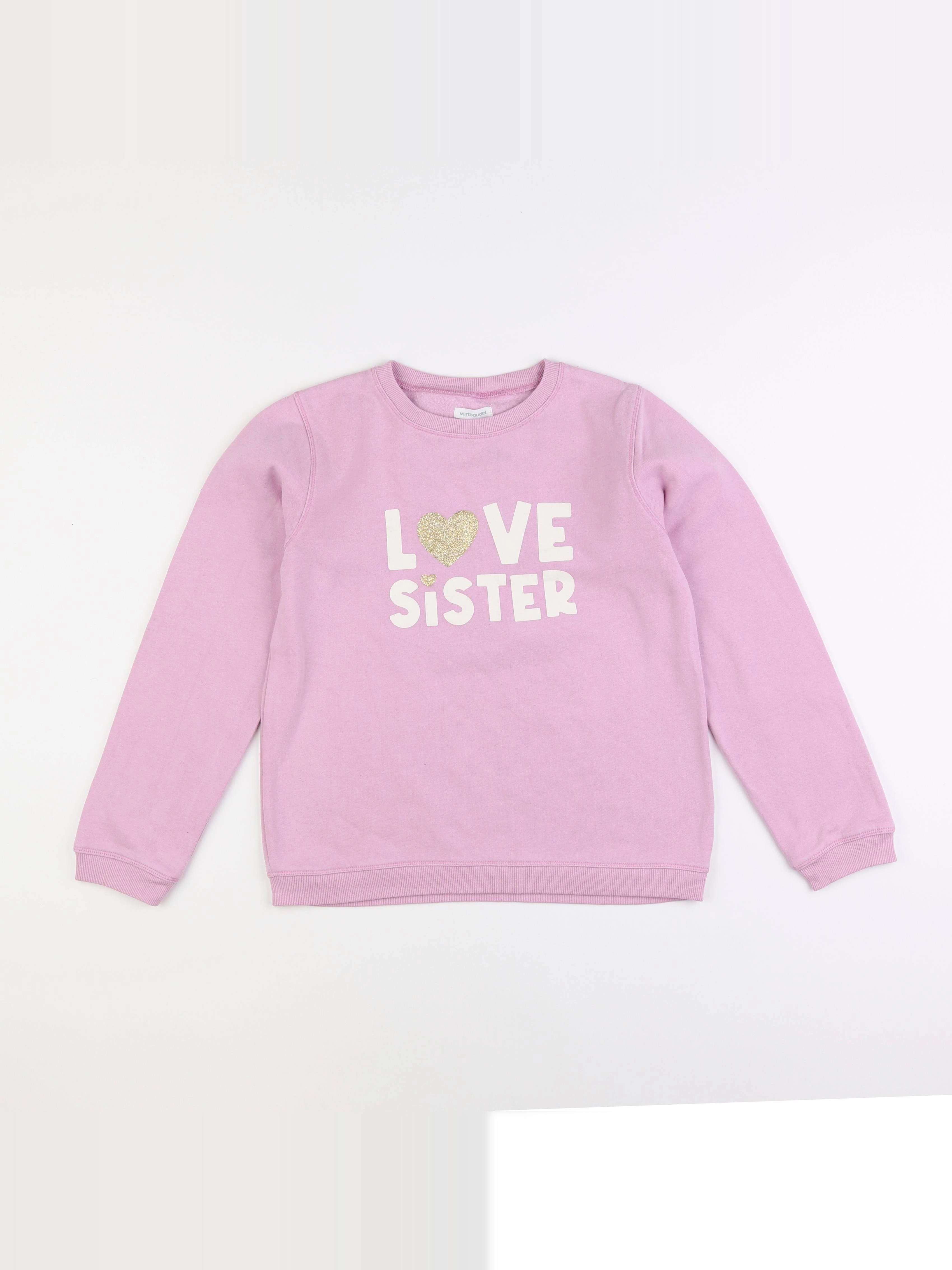 Vertbaudet - sweat violet - 12 ans