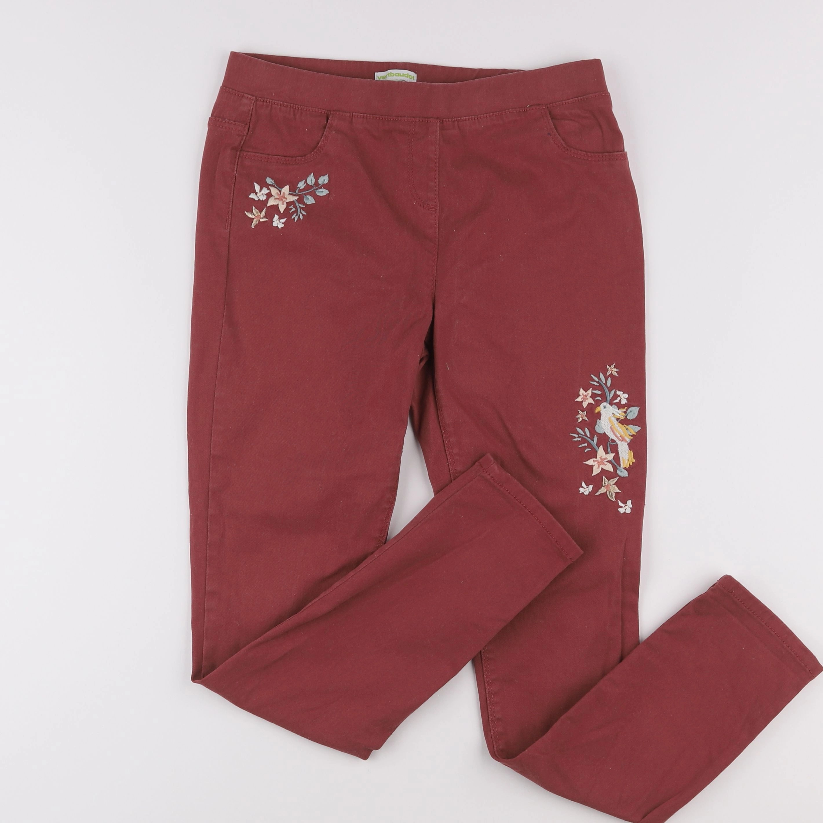 Vertbaudet - jegging rouge - 12 ans