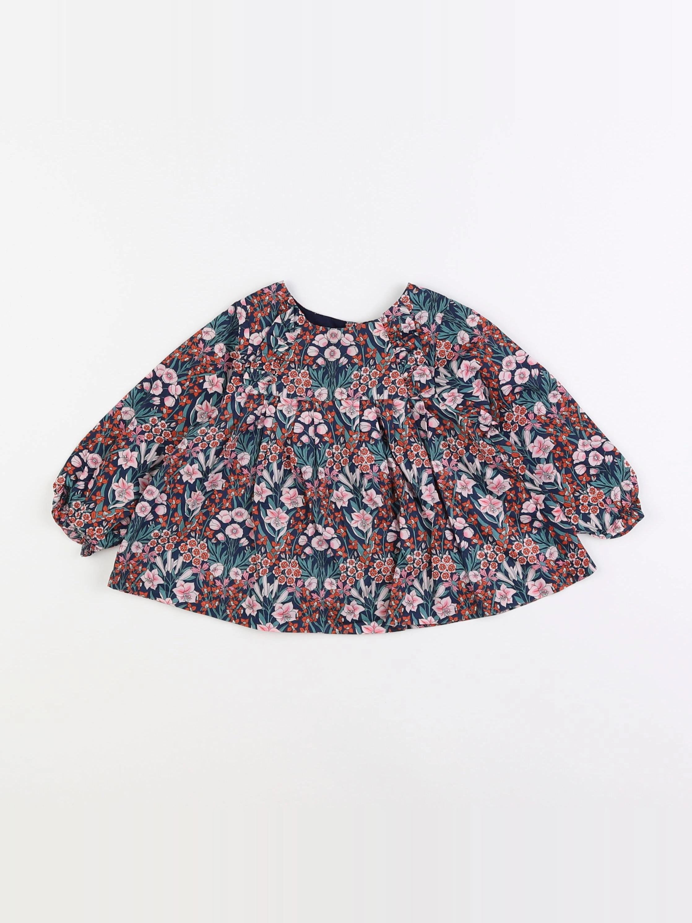 Jacadi - blouse liberty multicolore - 12 mois