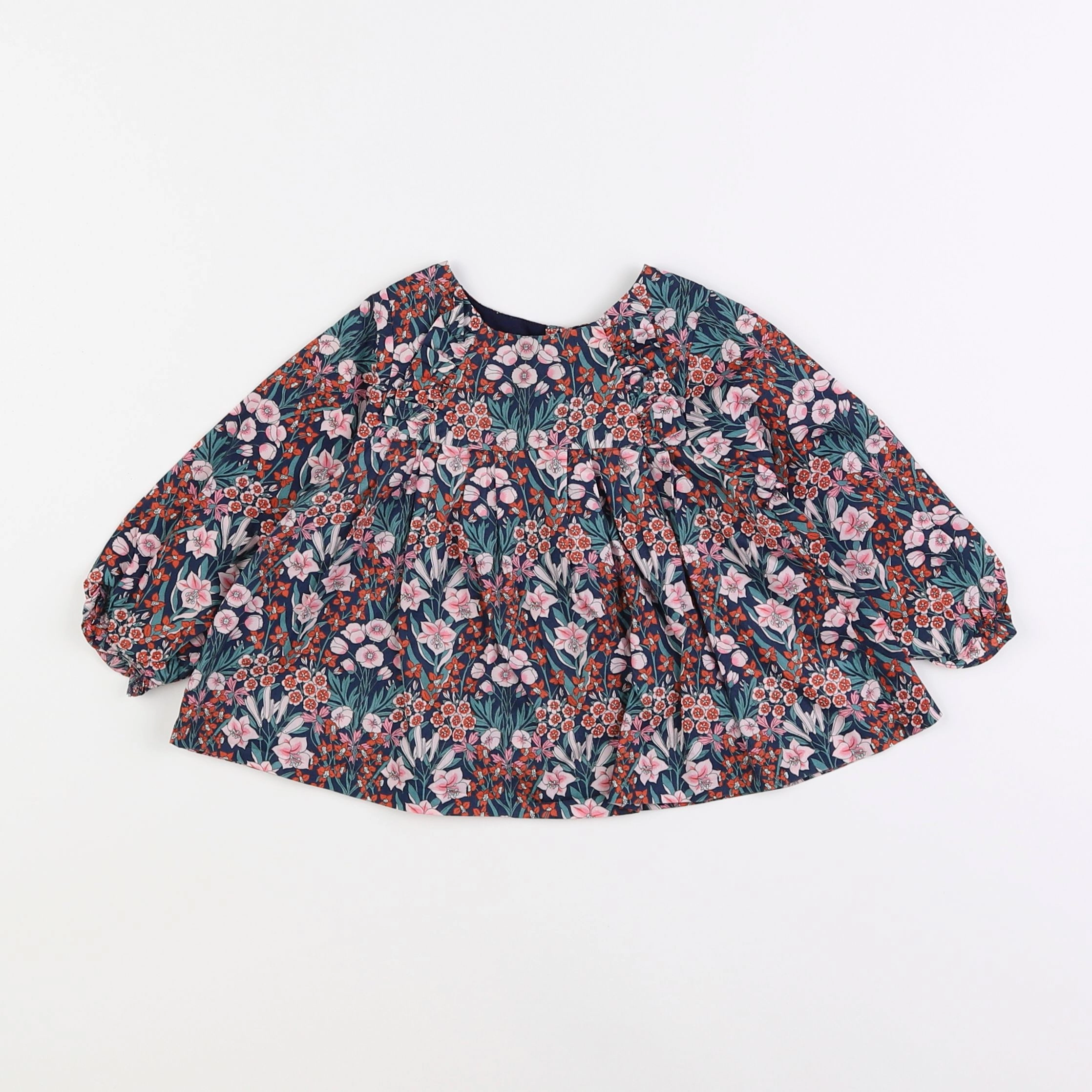 Jacadi - blouse liberty multicolore - 12 mois