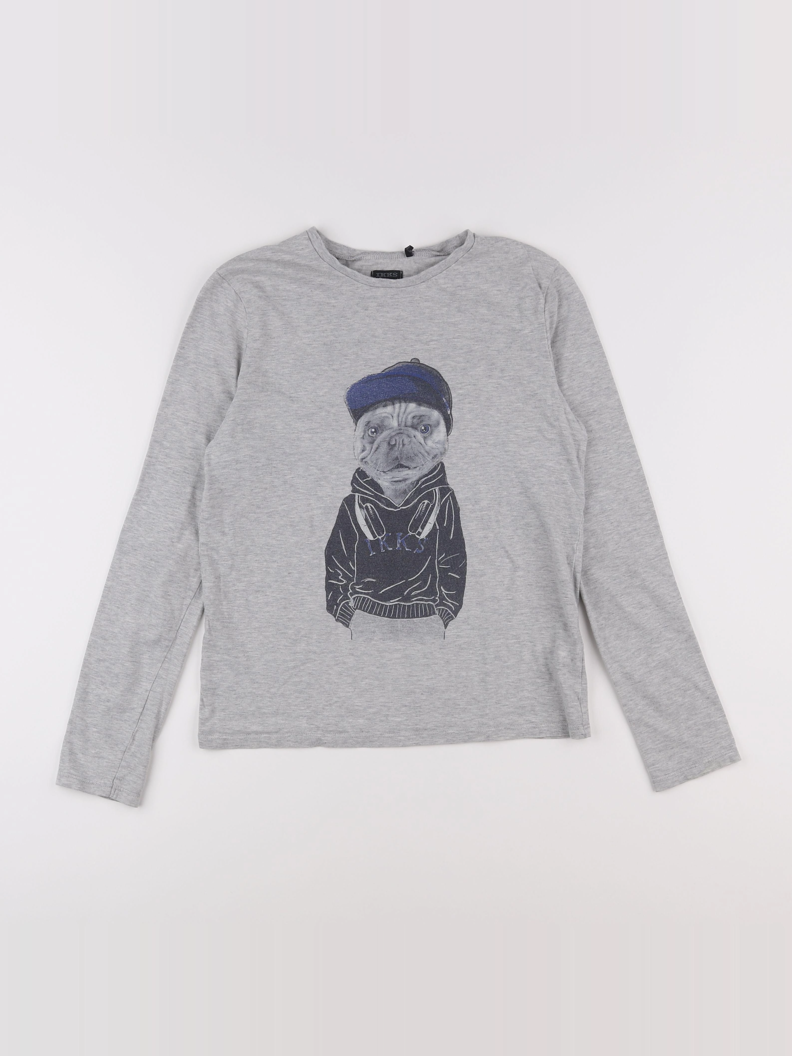 IKKS - tee-shirt gris - 12 ans