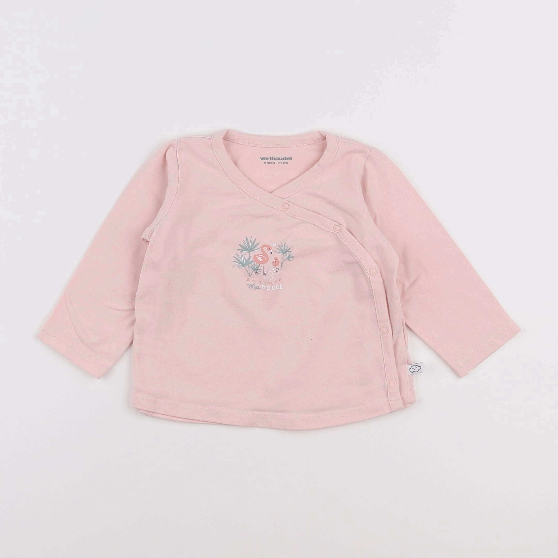 Vertbaudet - tee-shirt rose - 9 mois