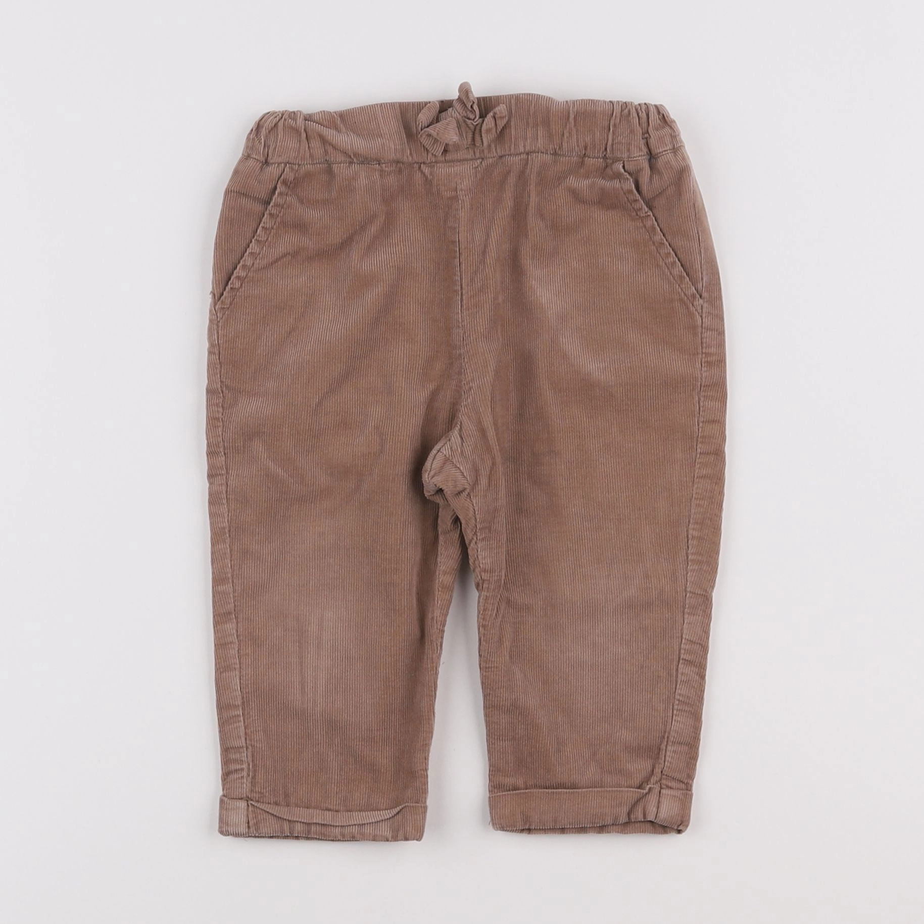 Vertbaudet - pantalon marron - 12 mois