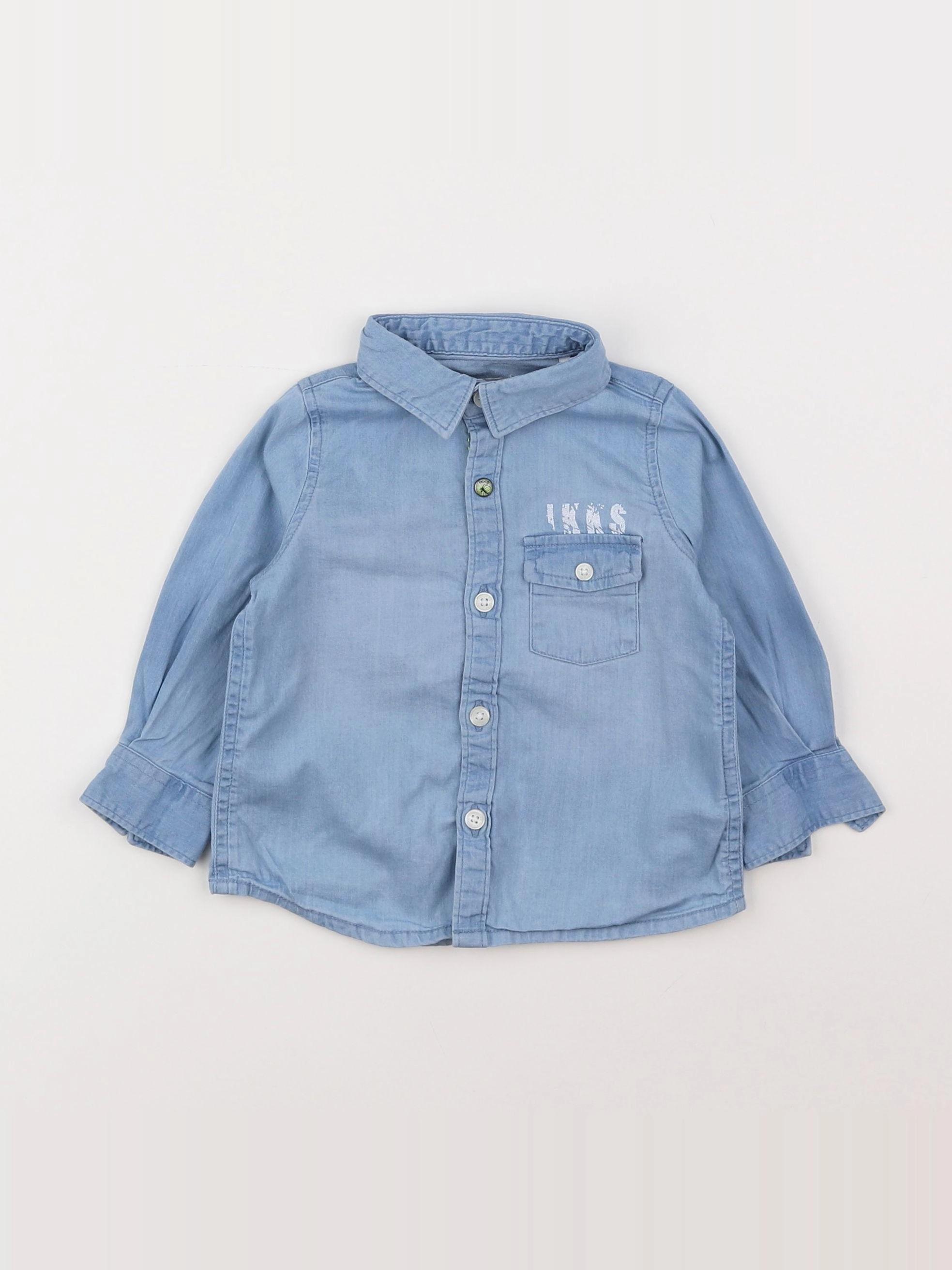 IKKS - chemise bleu - 6 mois