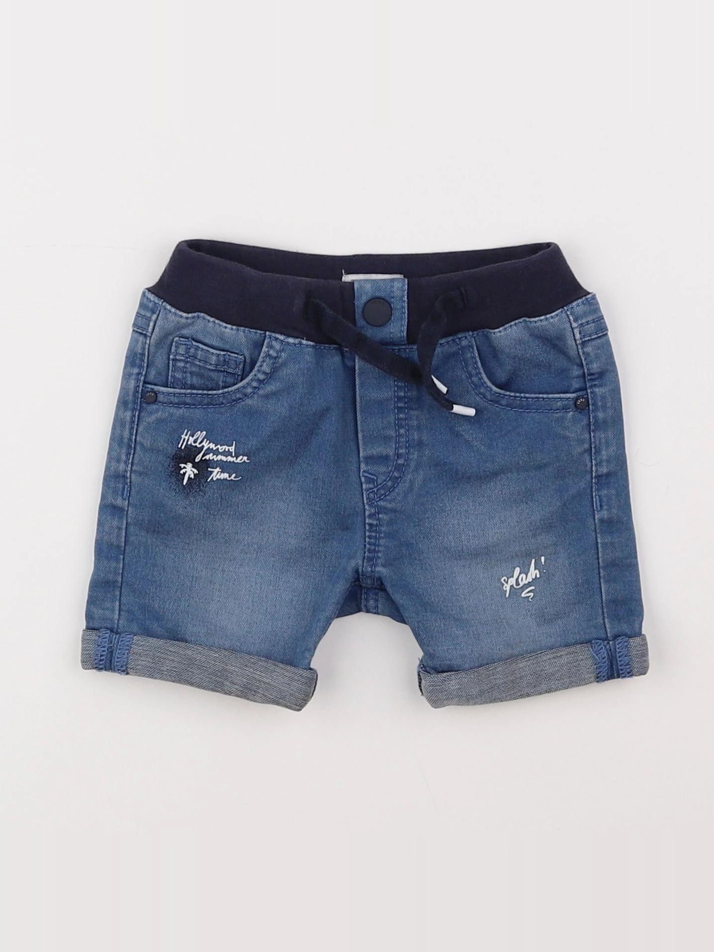 IKKS - short bleu - 6 mois
