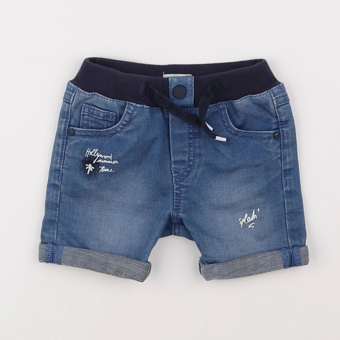 IKKS - short bleu - 6 mois