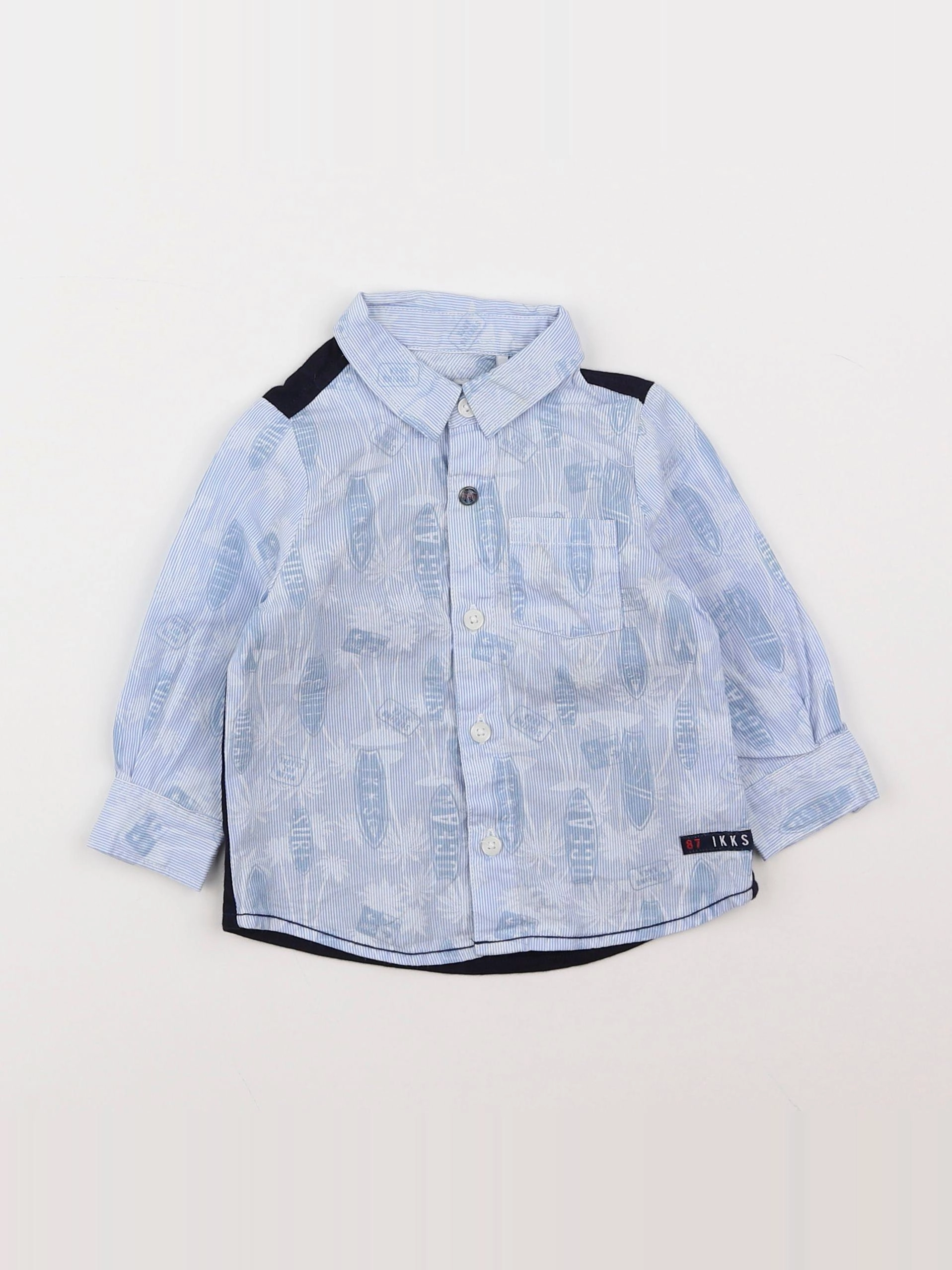 IKKS - chemise bleu - 6 mois