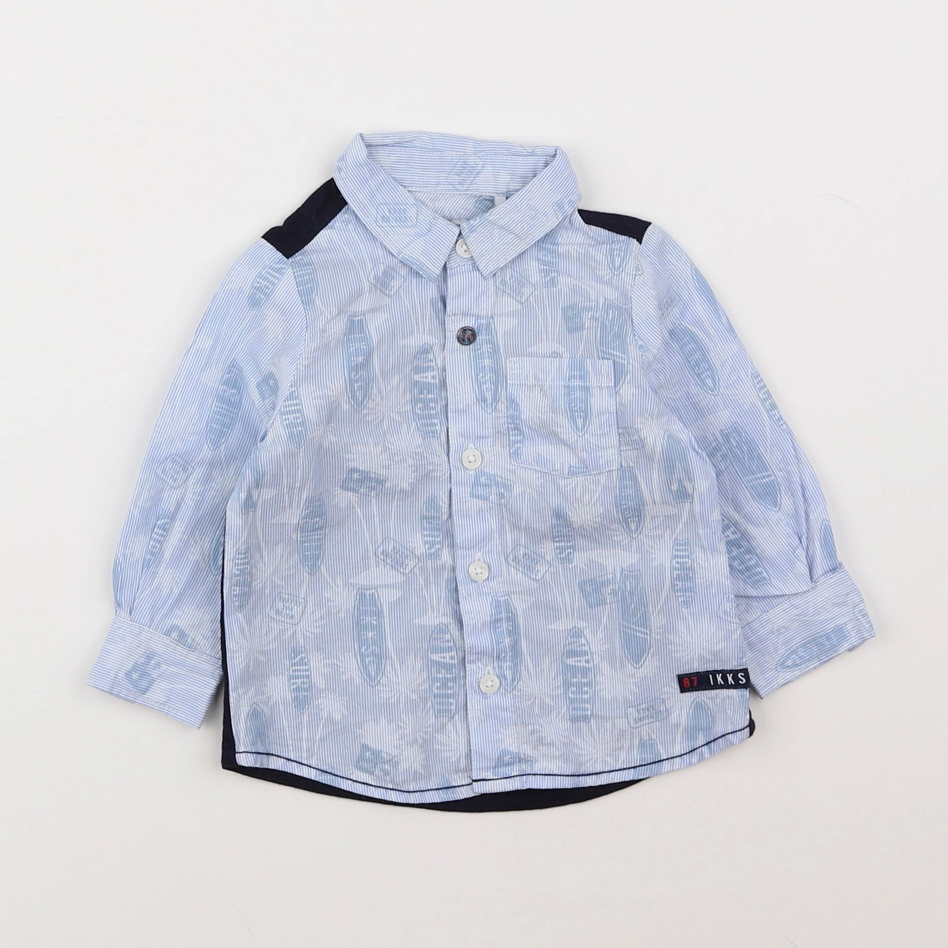 IKKS - chemise bleu - 6 mois
