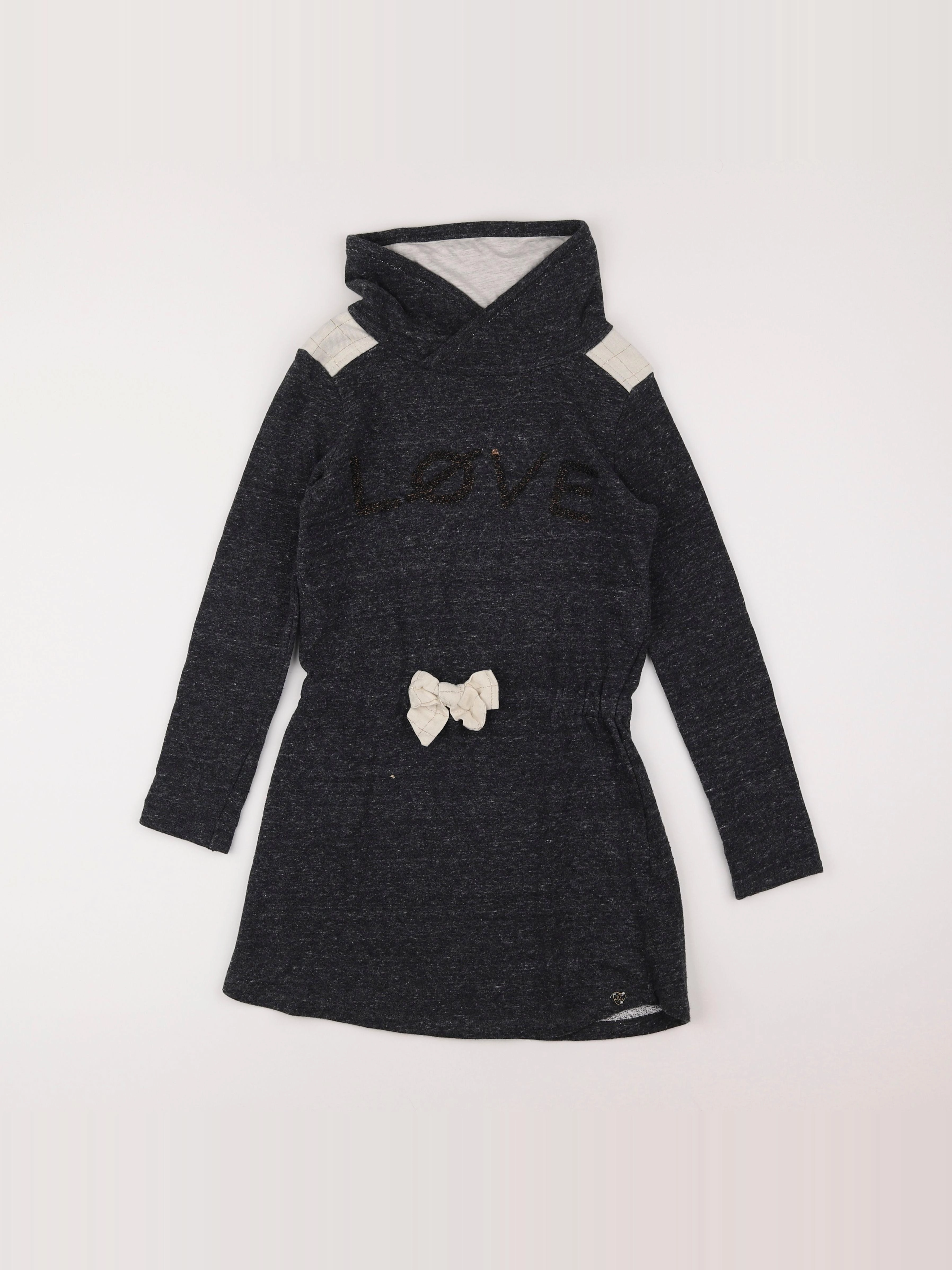 IKKS - robe noir, gris - 10 ans