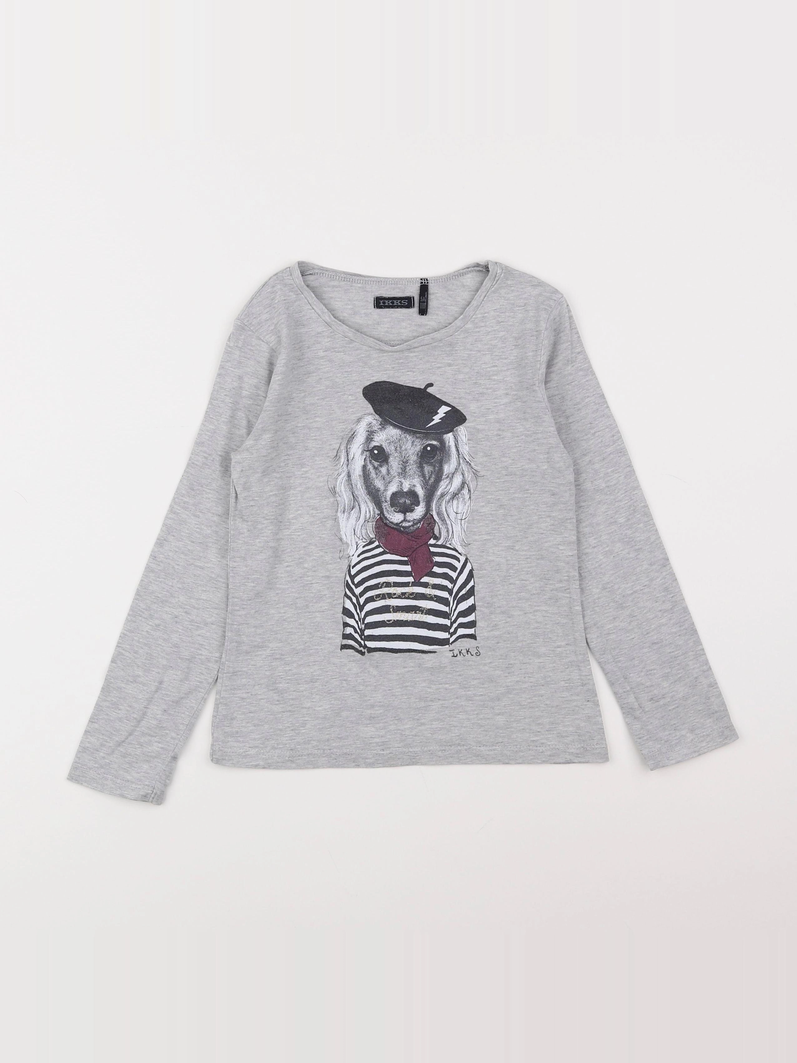 IKKS - tee-shirt gris - 5 ans