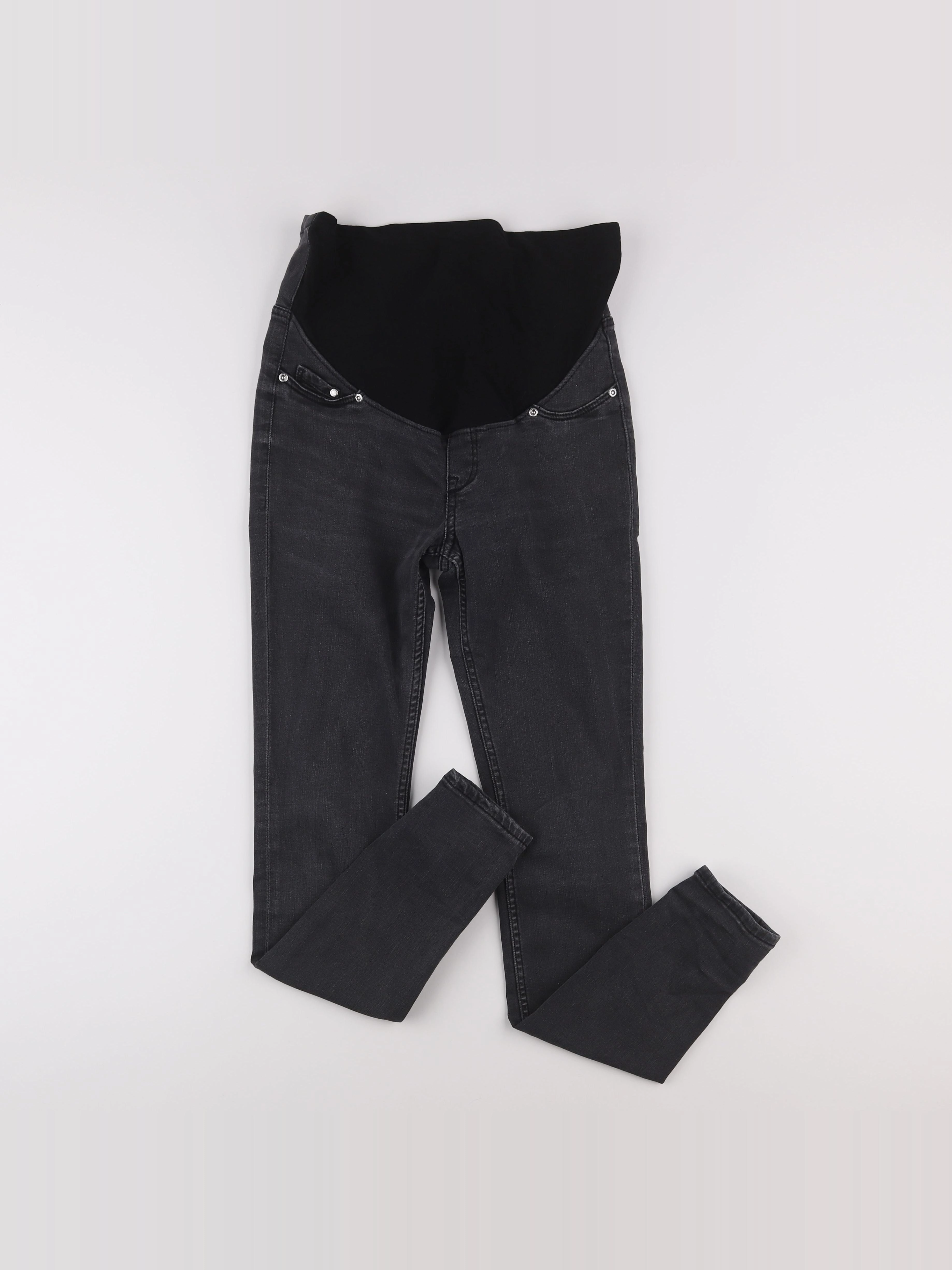 H&M - jean grossesse noir - 38