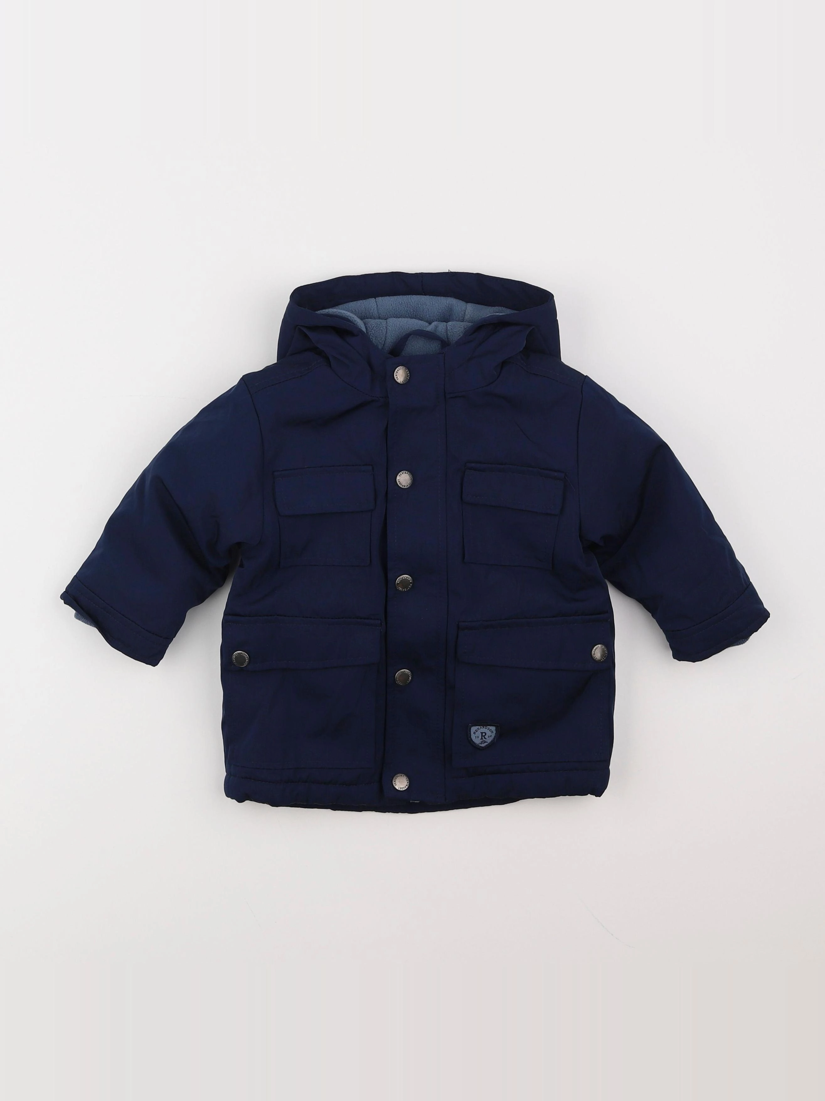 Vertbaudet - parka bleu - 9 mois