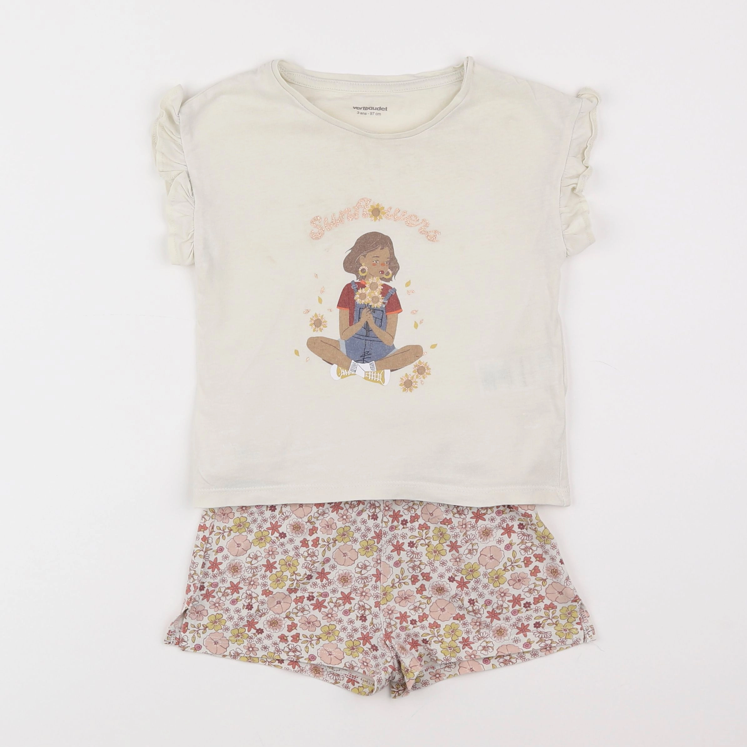 Vertbaudet - pyjama coton multicolore - 3 ans