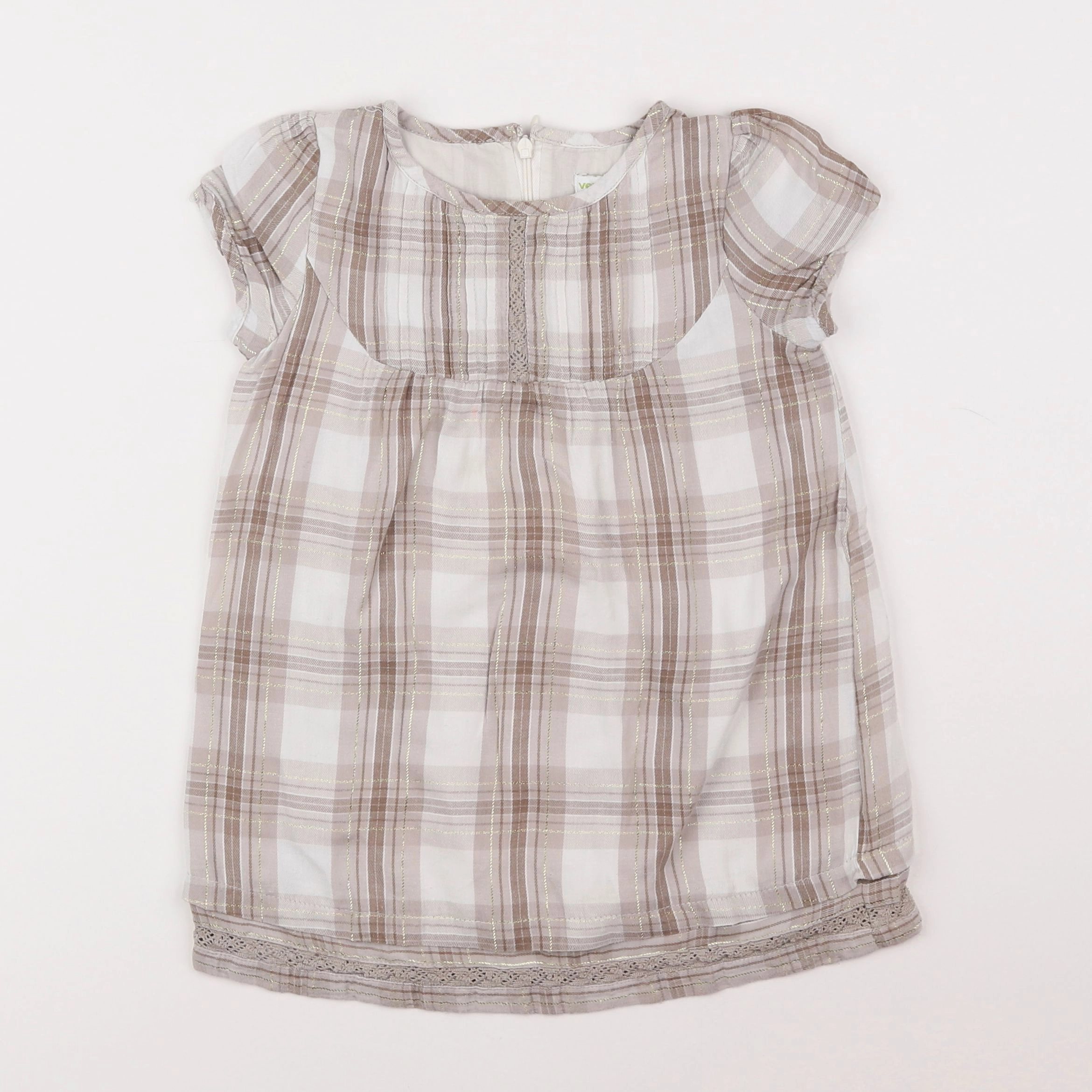 Vertbaudet - robe beige - 2 ans