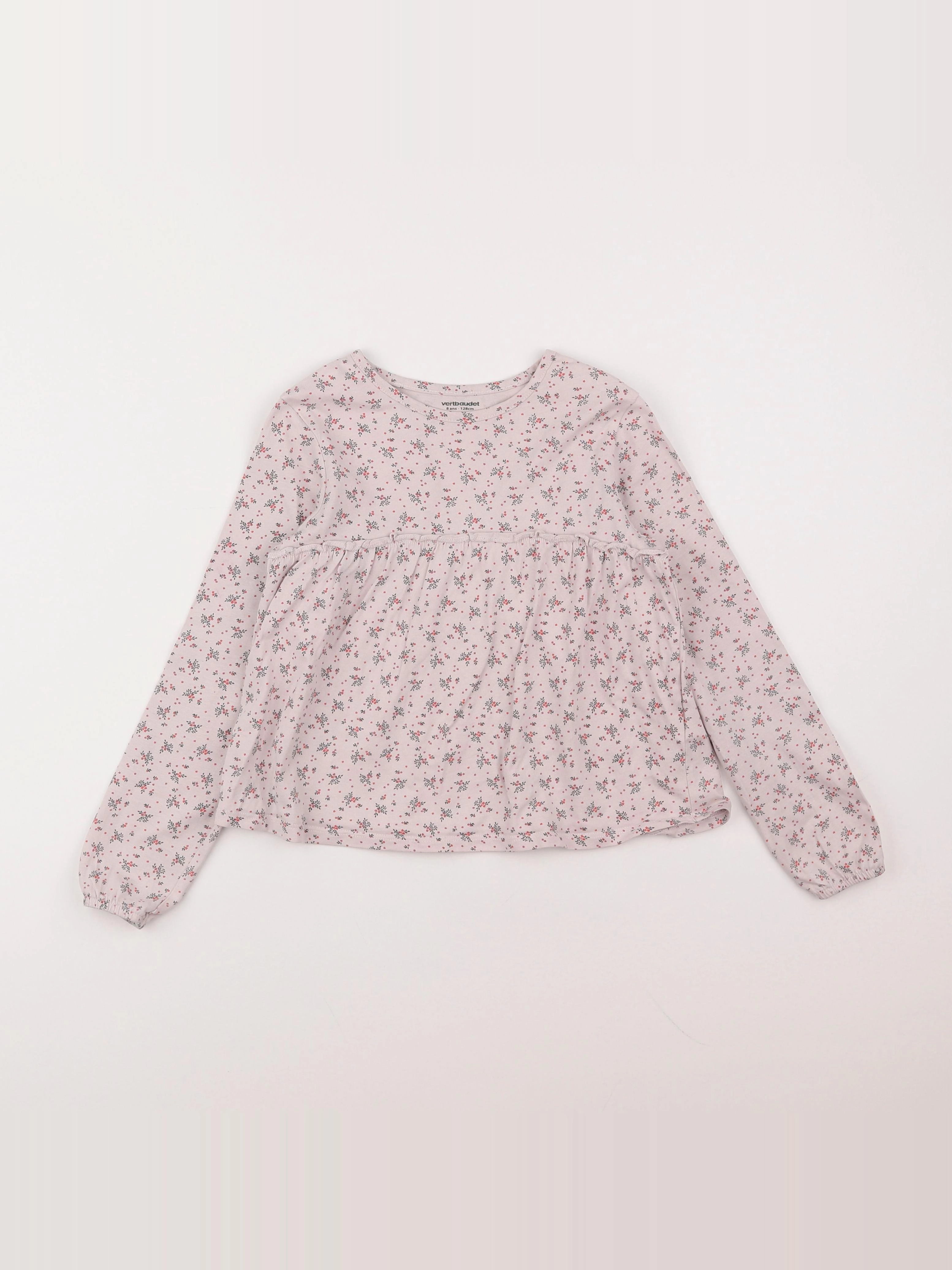 Vertbaudet - tee-shirt rose - 8 ans