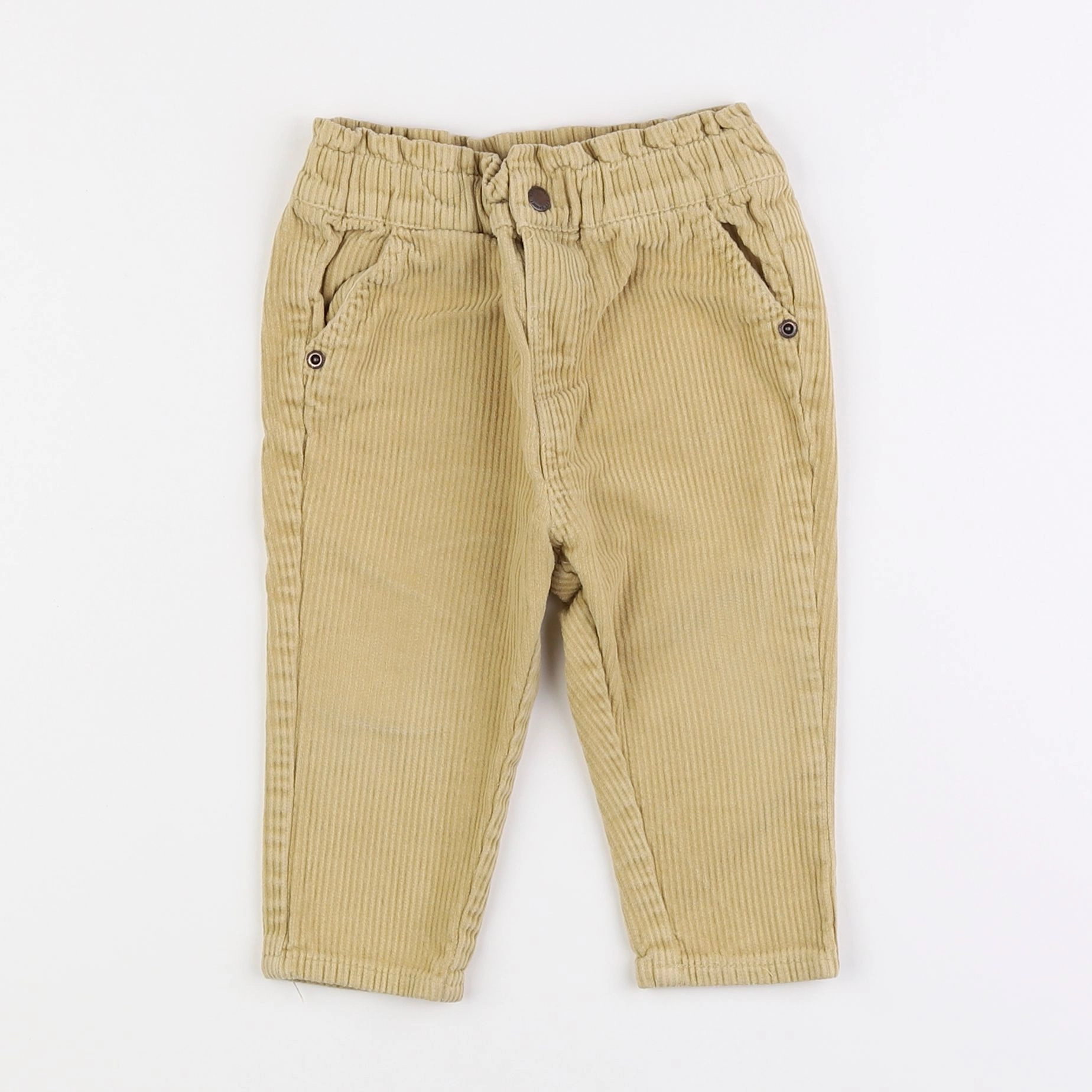 Vertbaudet - pantalon jaune - 12 mois