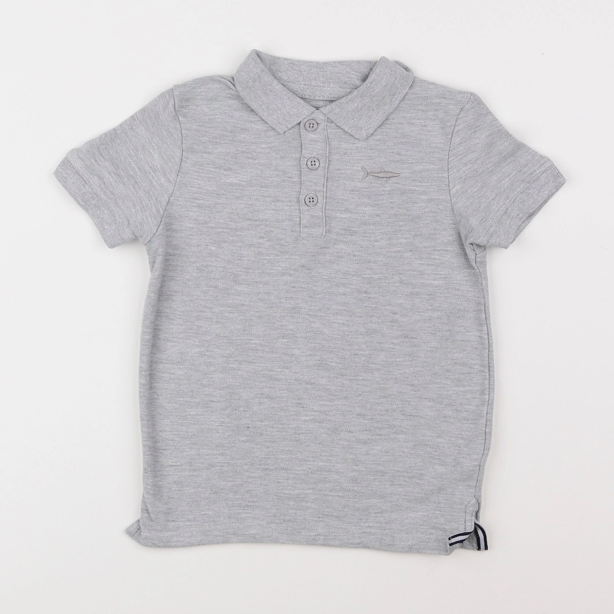 Vertbaudet - polo gris - 5 ans