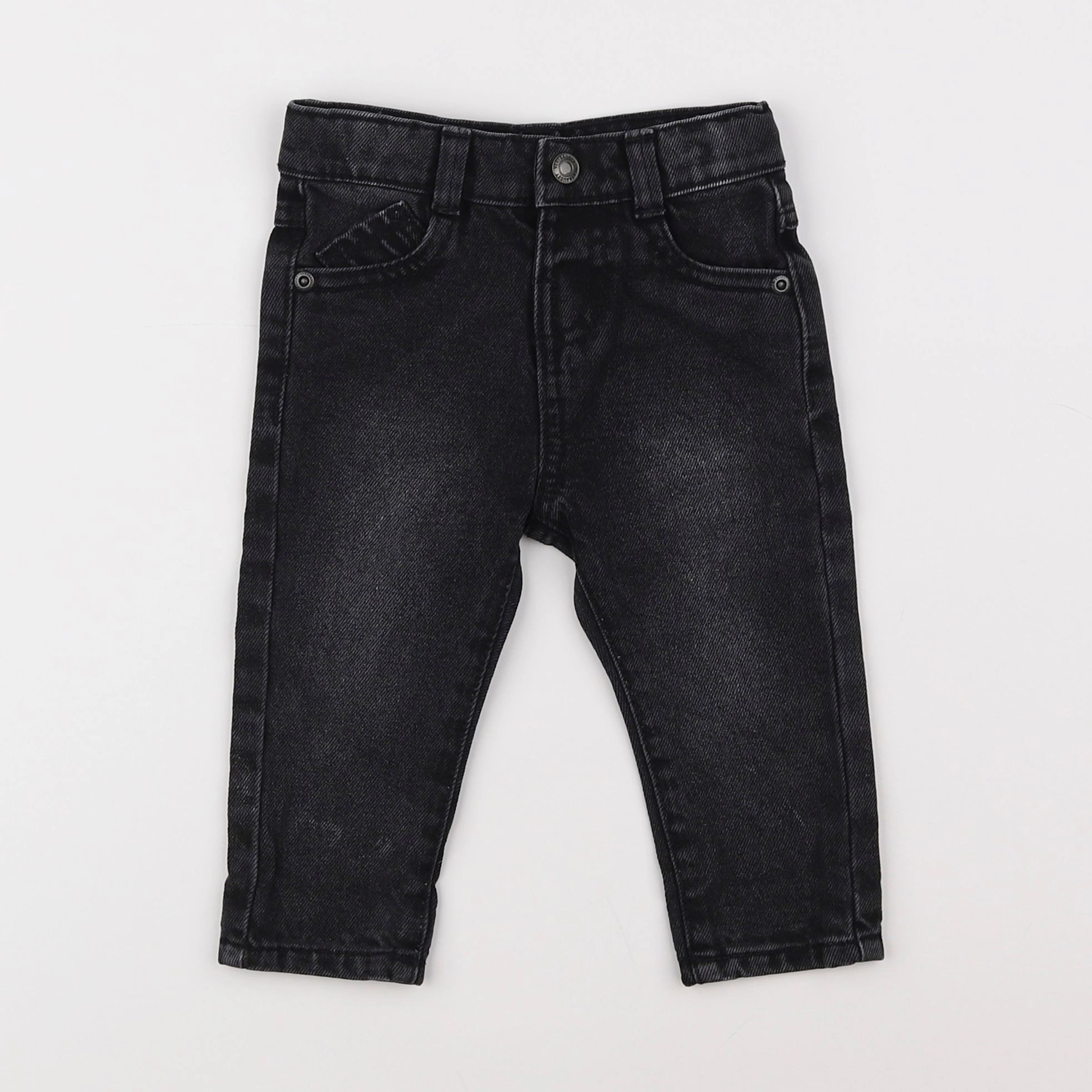 Vertbaudet - jean gris - 9 mois