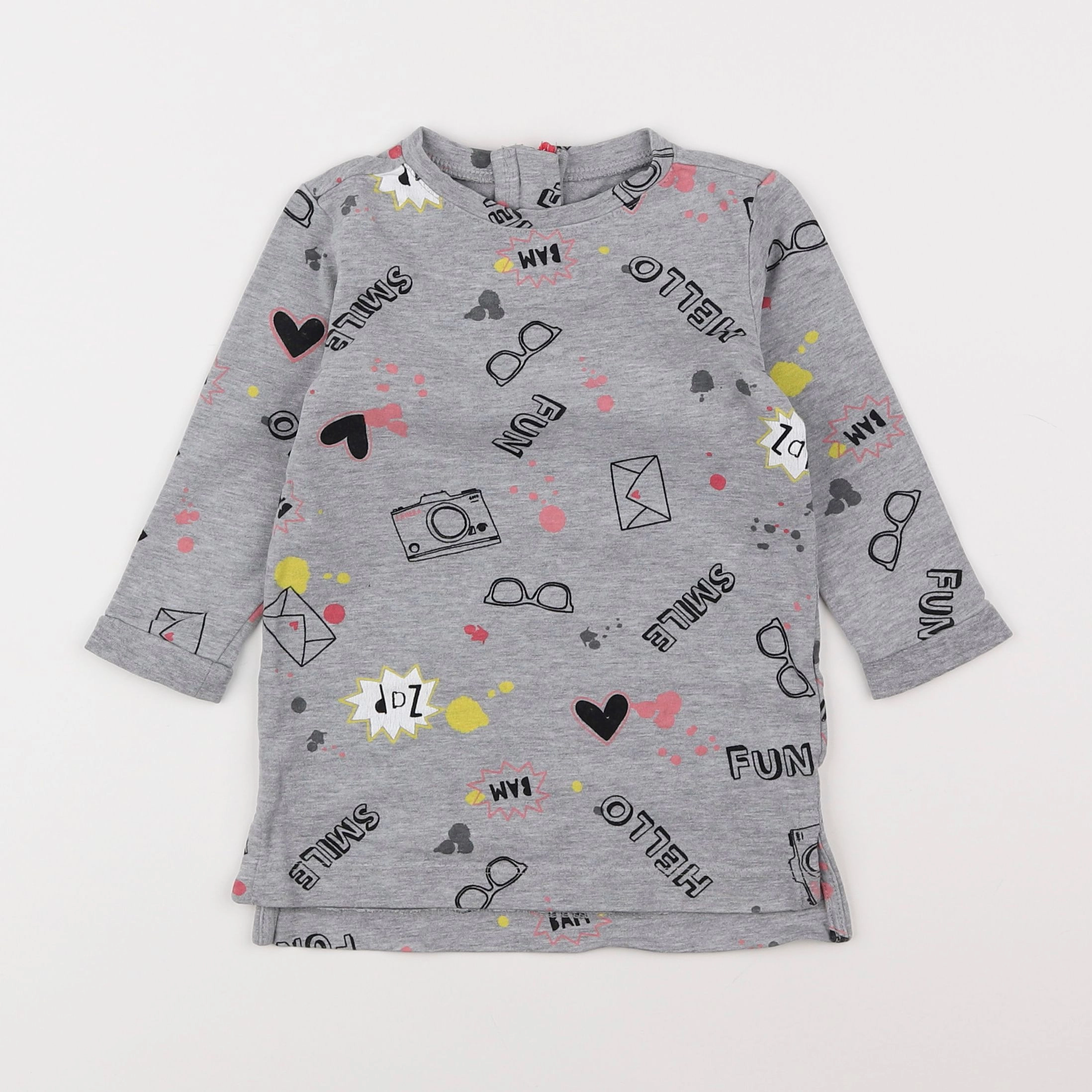Vertbaudet - robe gris - 2 ans