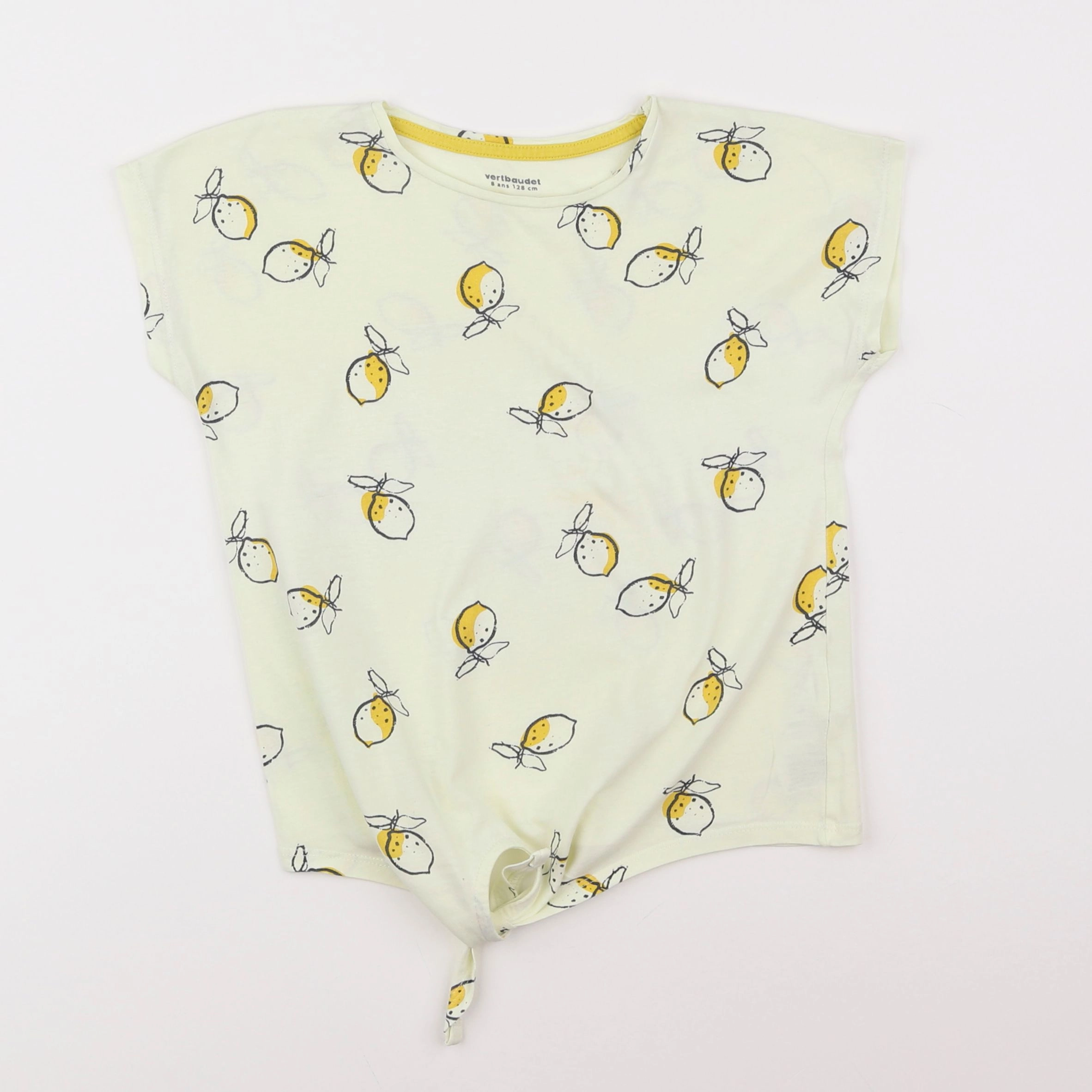 Vertbaudet - tee-shirt jaune - 8 ans