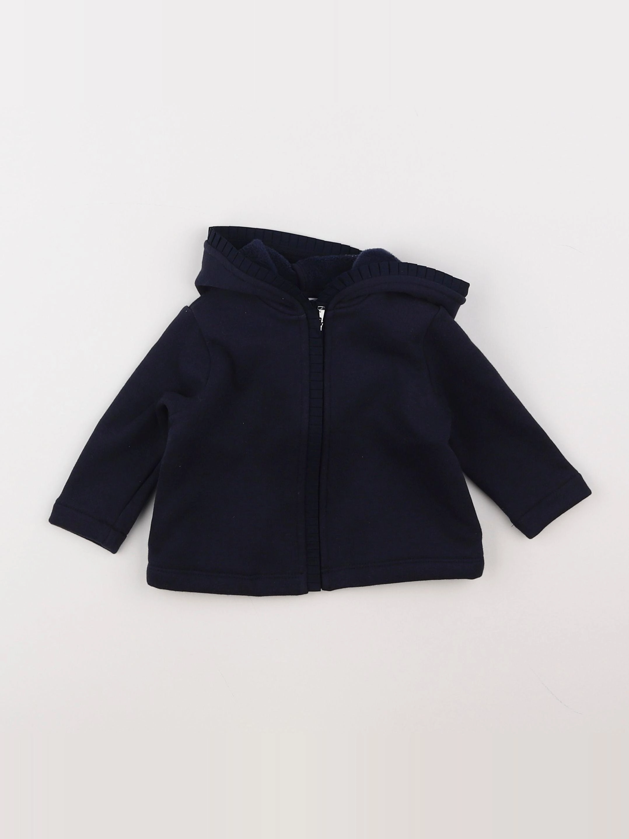 Jacadi - veste doublé bleu - 6 mois
