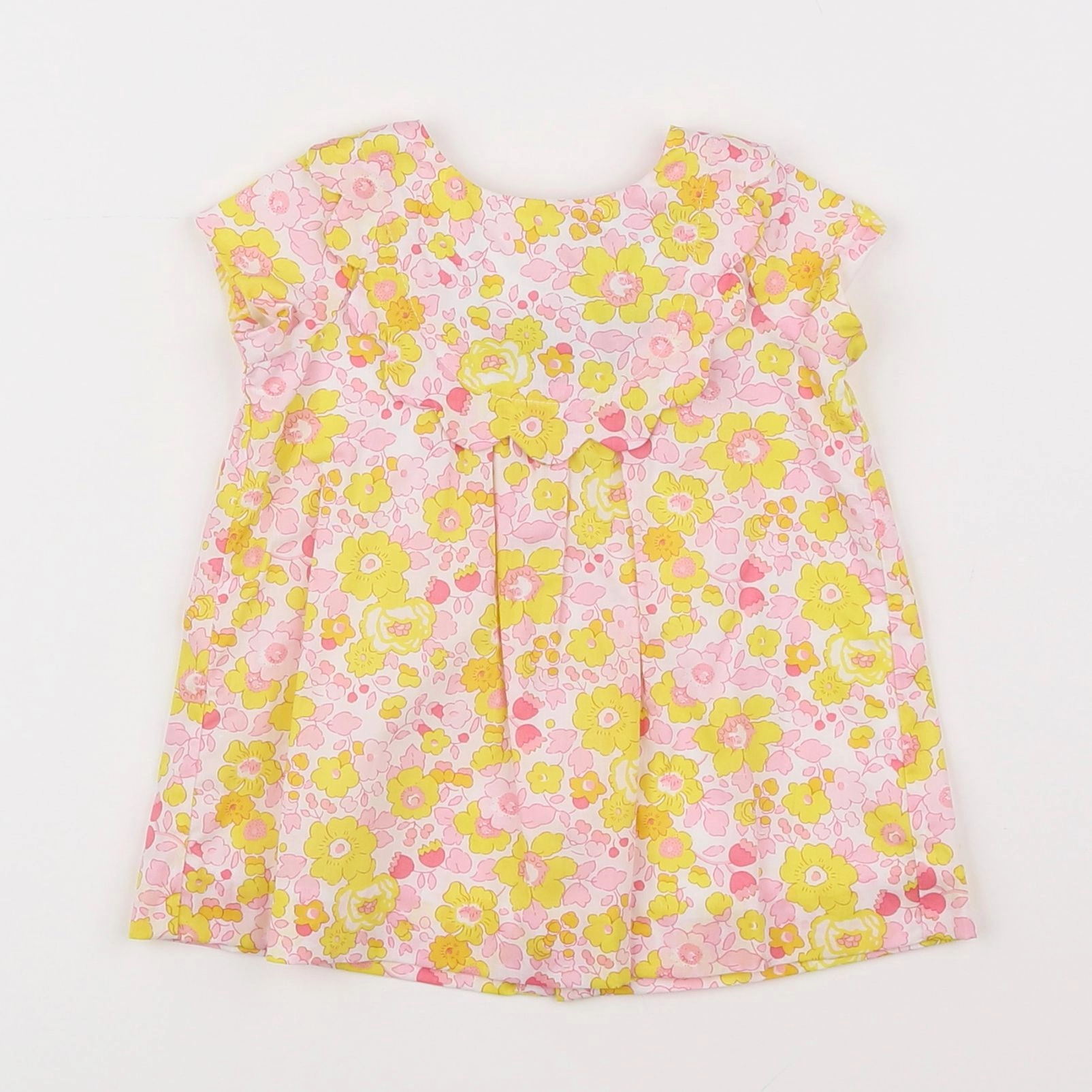 Jacadi - robe liberty jaune - 1 mois