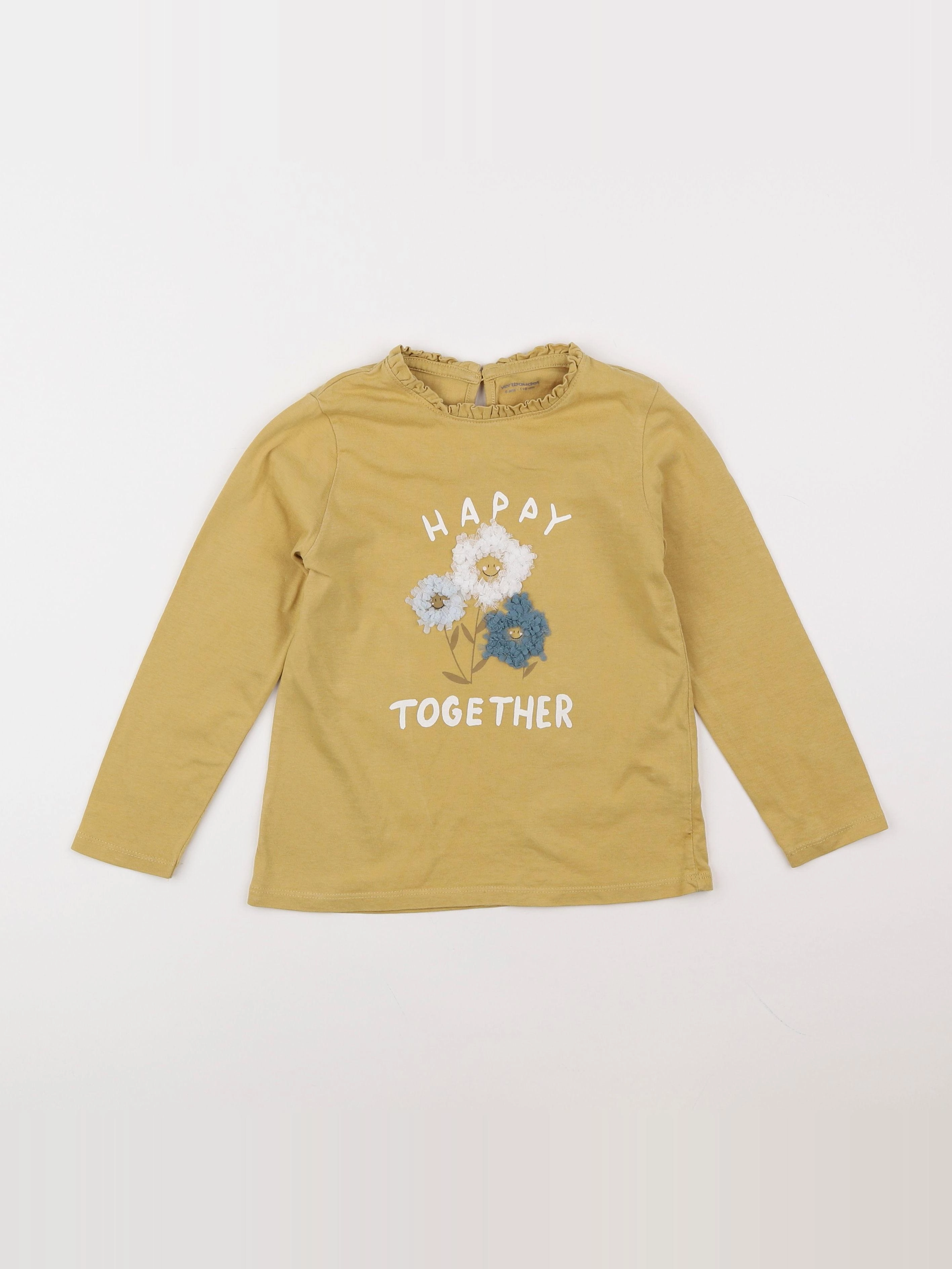 Vertbaudet - tee-shirt jaune - 6 ans