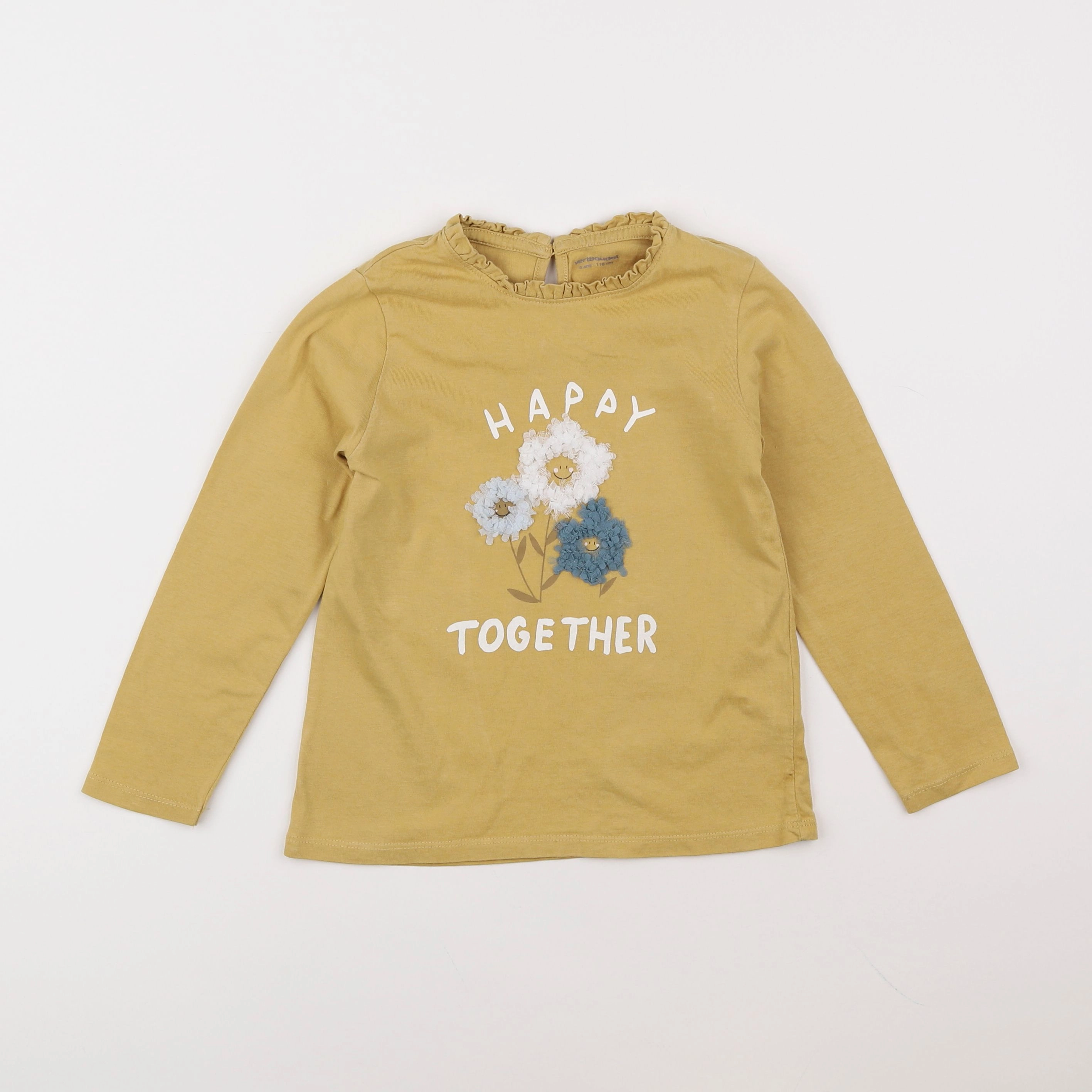 Vertbaudet - tee-shirt jaune - 6 ans