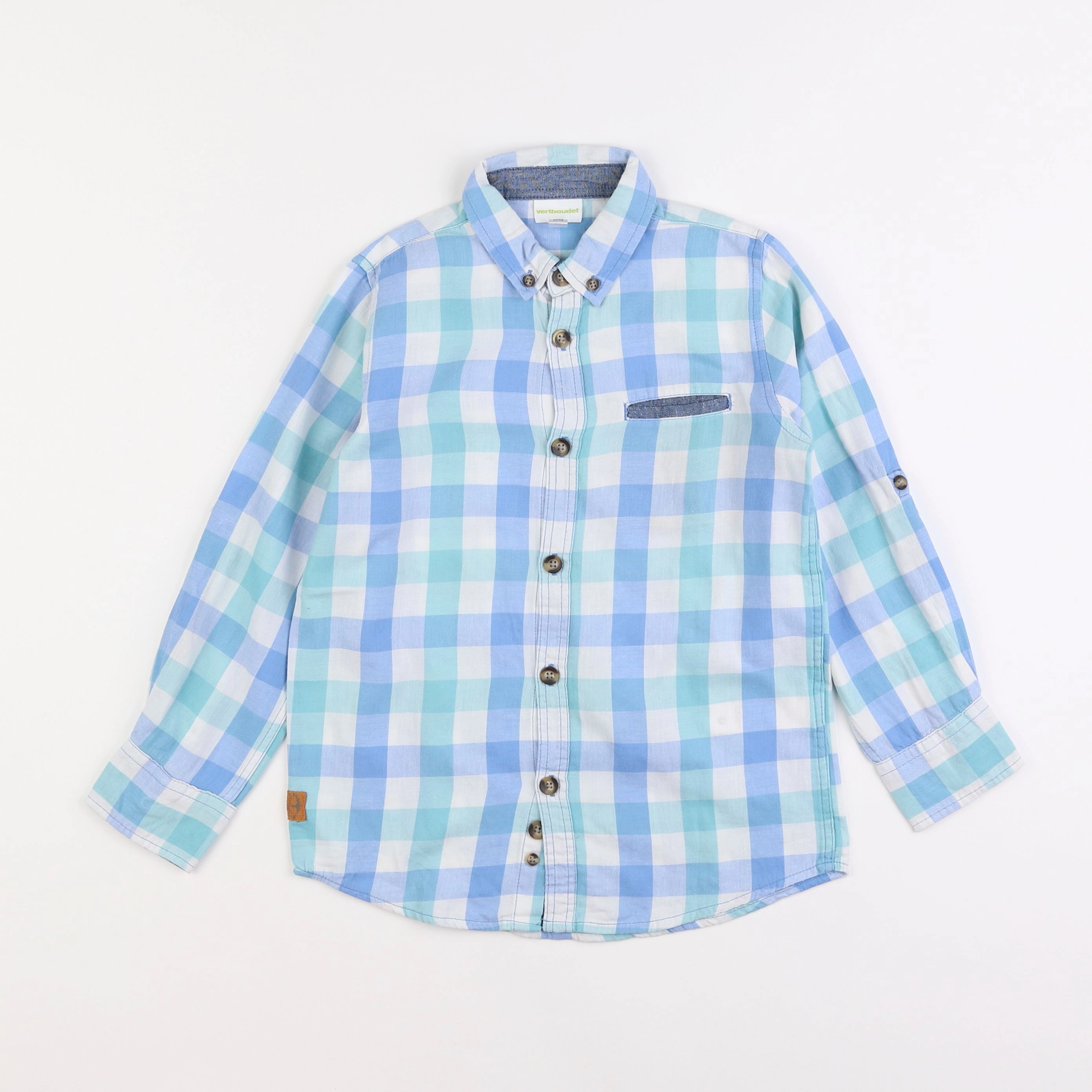 Vertbaudet - chemise multicolore - 8 ans