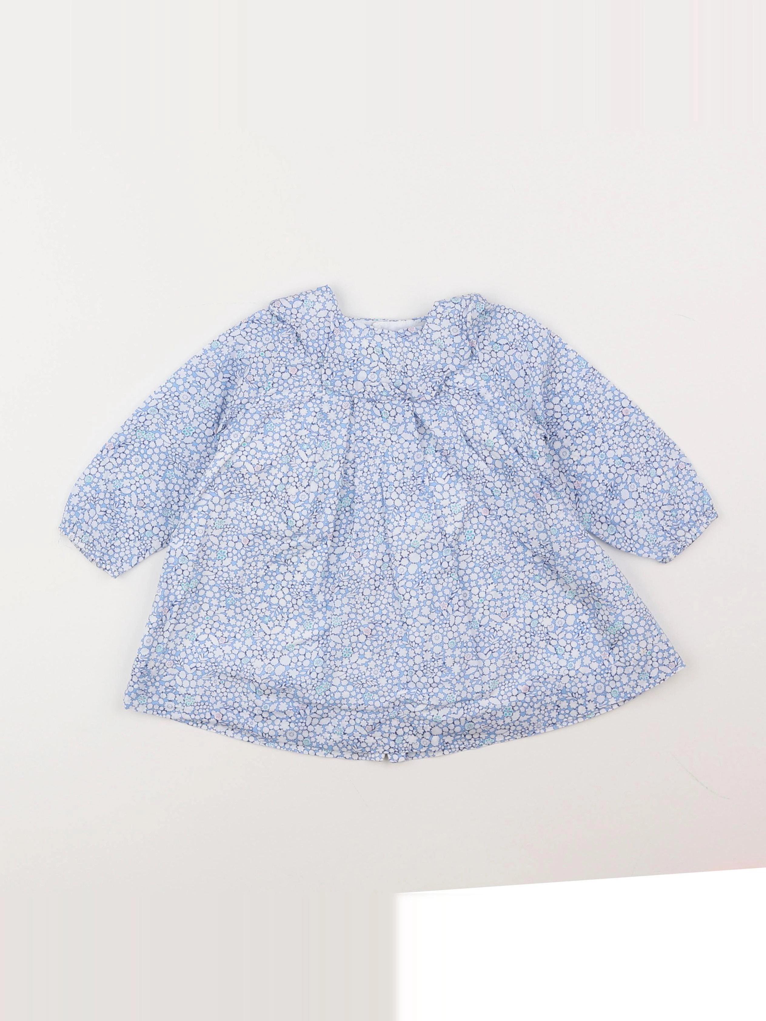 Jacadi - robe liberty bleu - 12 mois